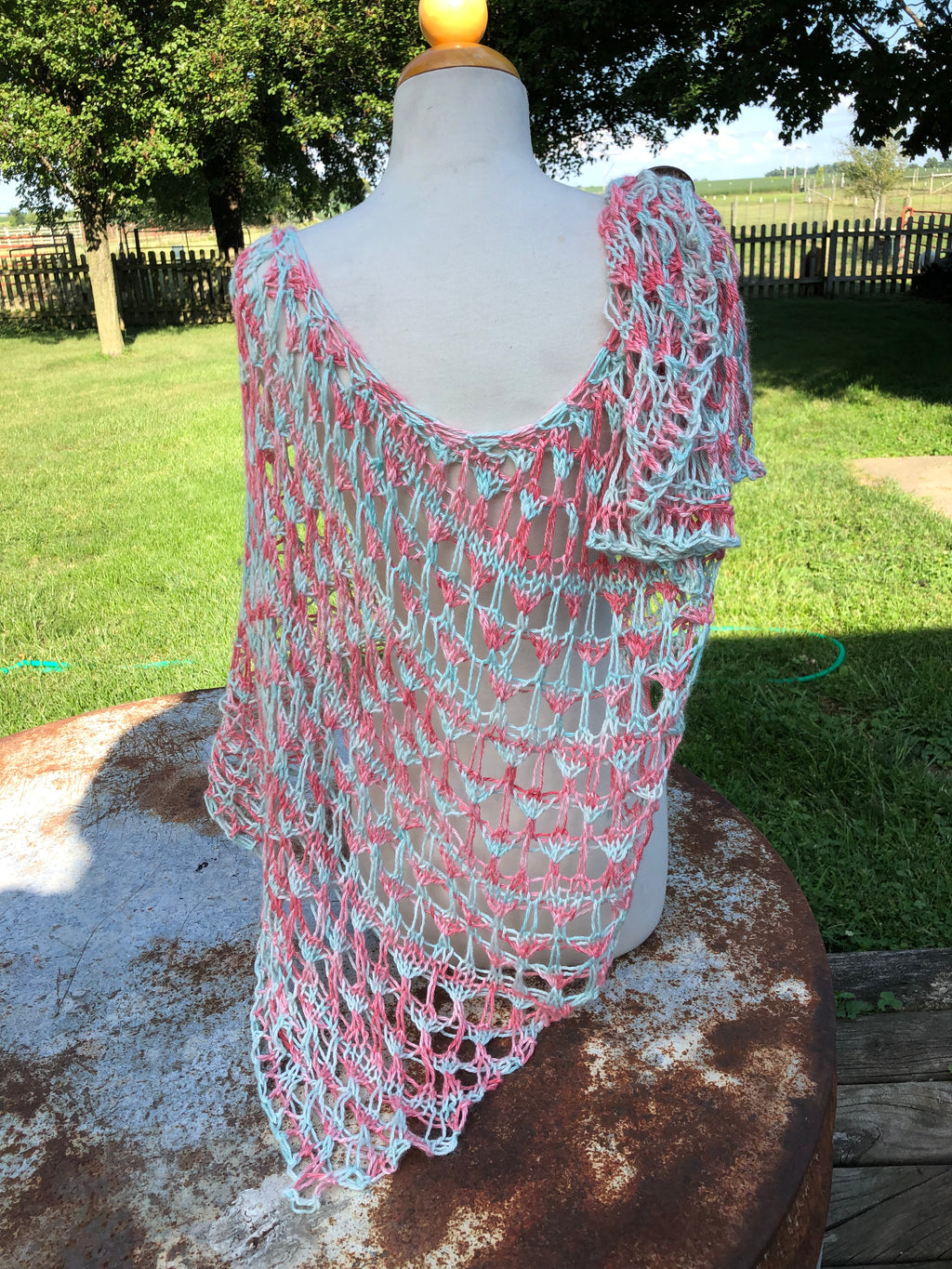 Hand knit Alpaca shawl. Luxury.