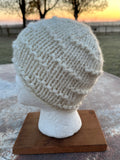 Chunky 100% Alpaca hand knit hat. Natural fiber.