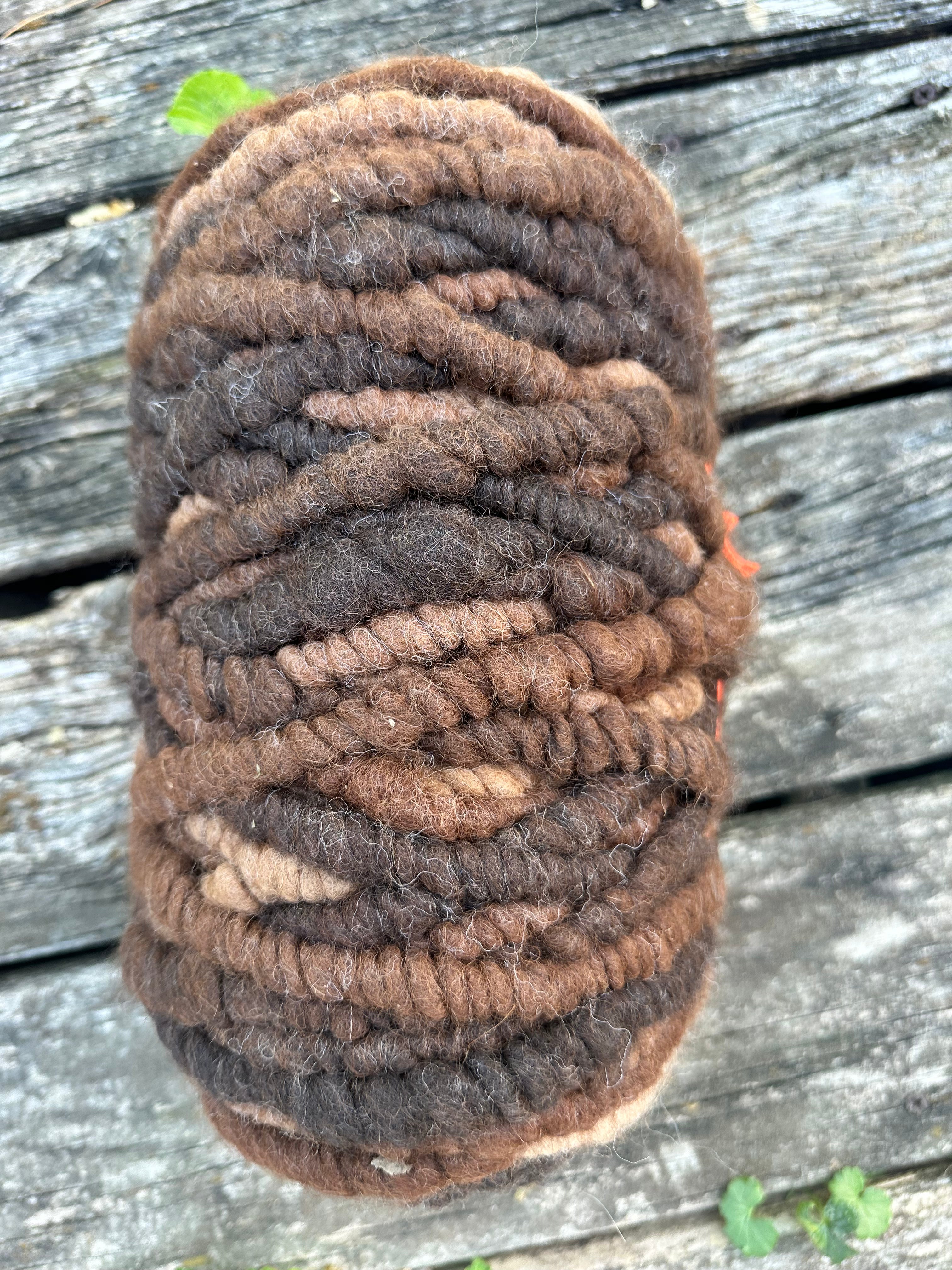 Alpaca rug yarn. 80 yard bumps