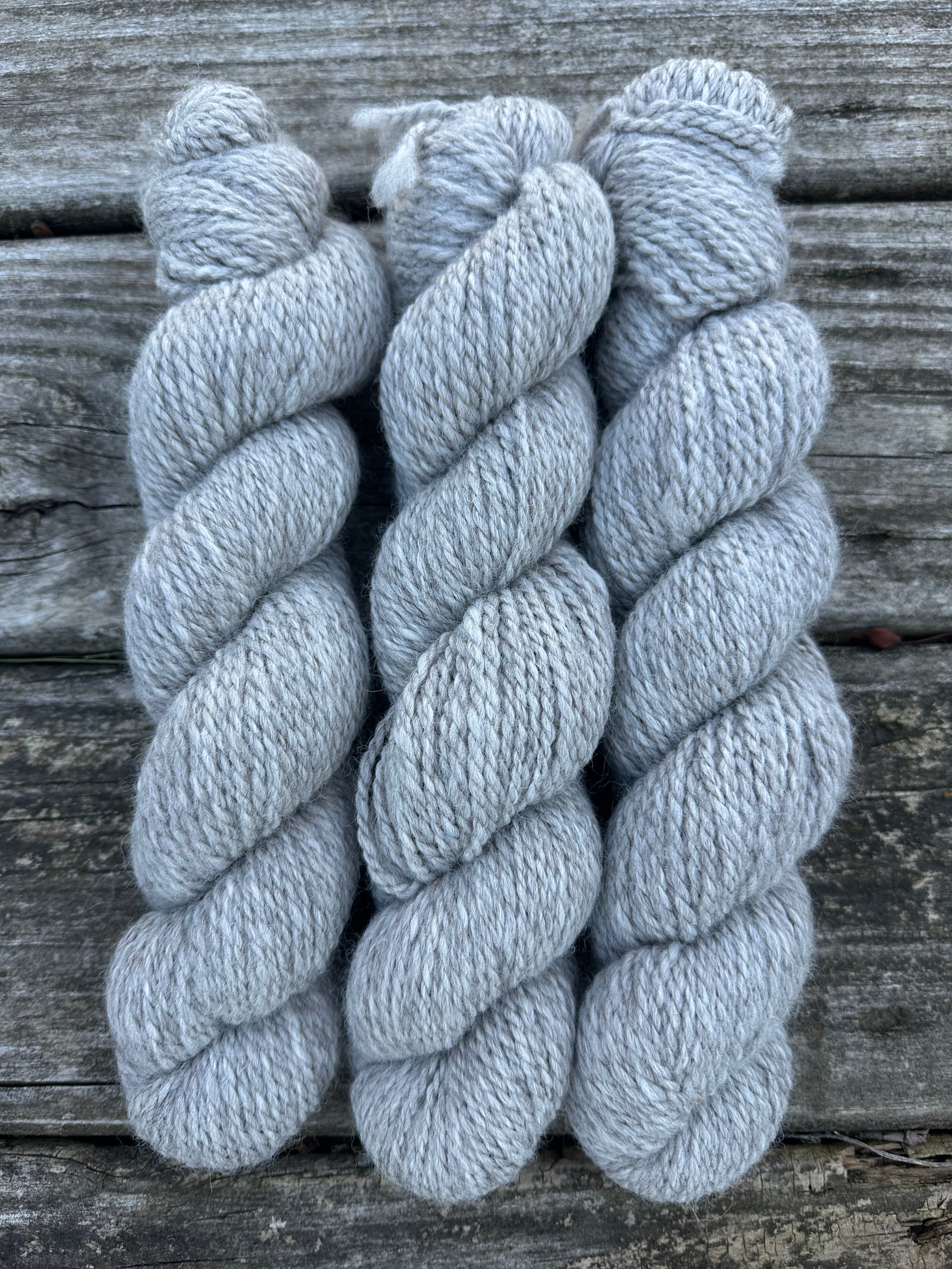 150 yd of Chunky Pure  American Alpaca yarn, 2 ply, from our alpacas,  Natural Color,