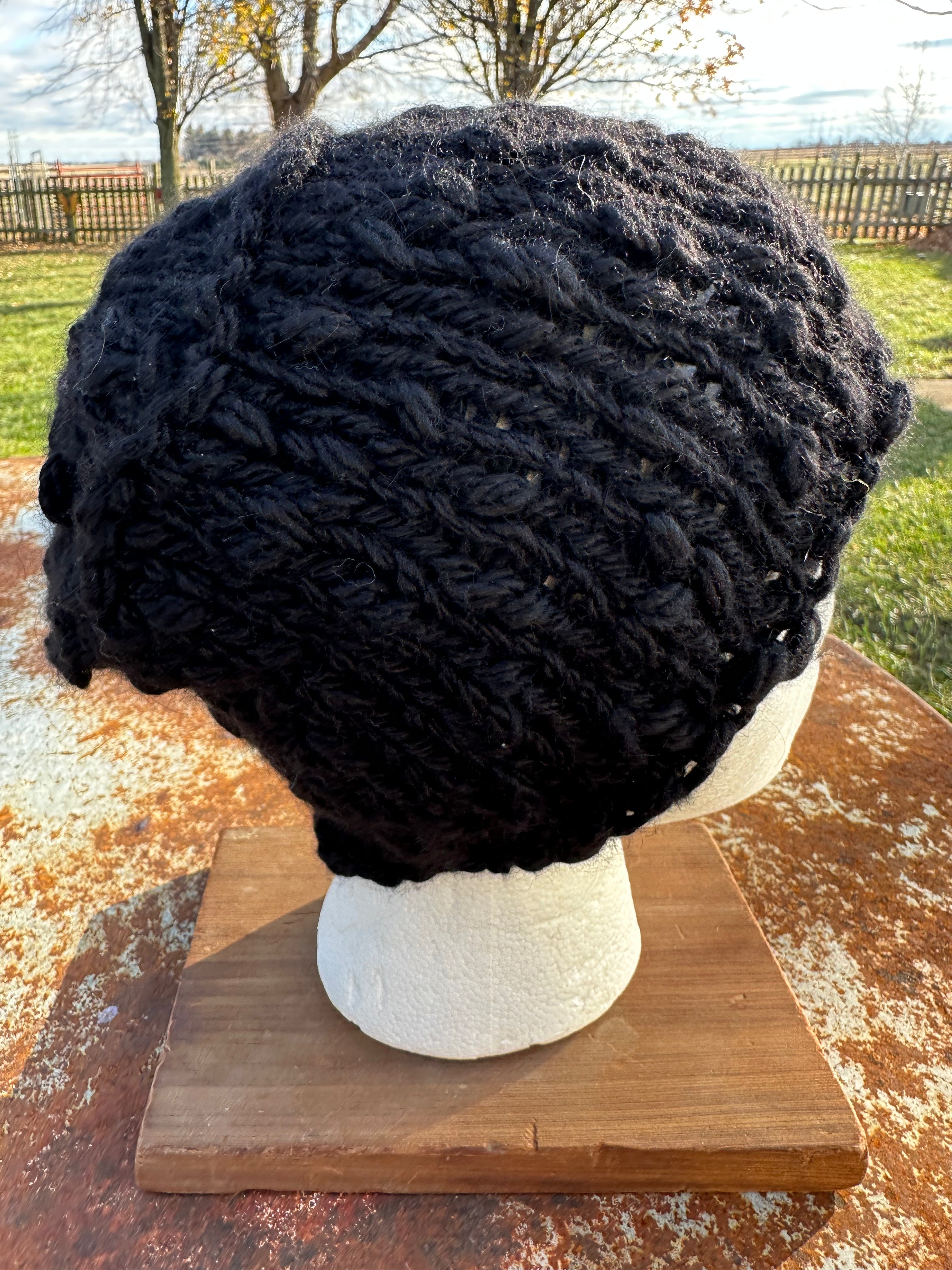 Alpaca/Wool Chunky hat. Hand knit. Natural Fiber. Very soft and warm.