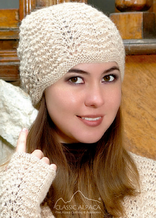 Classic Alpaca Scallop Lace Hat image 0