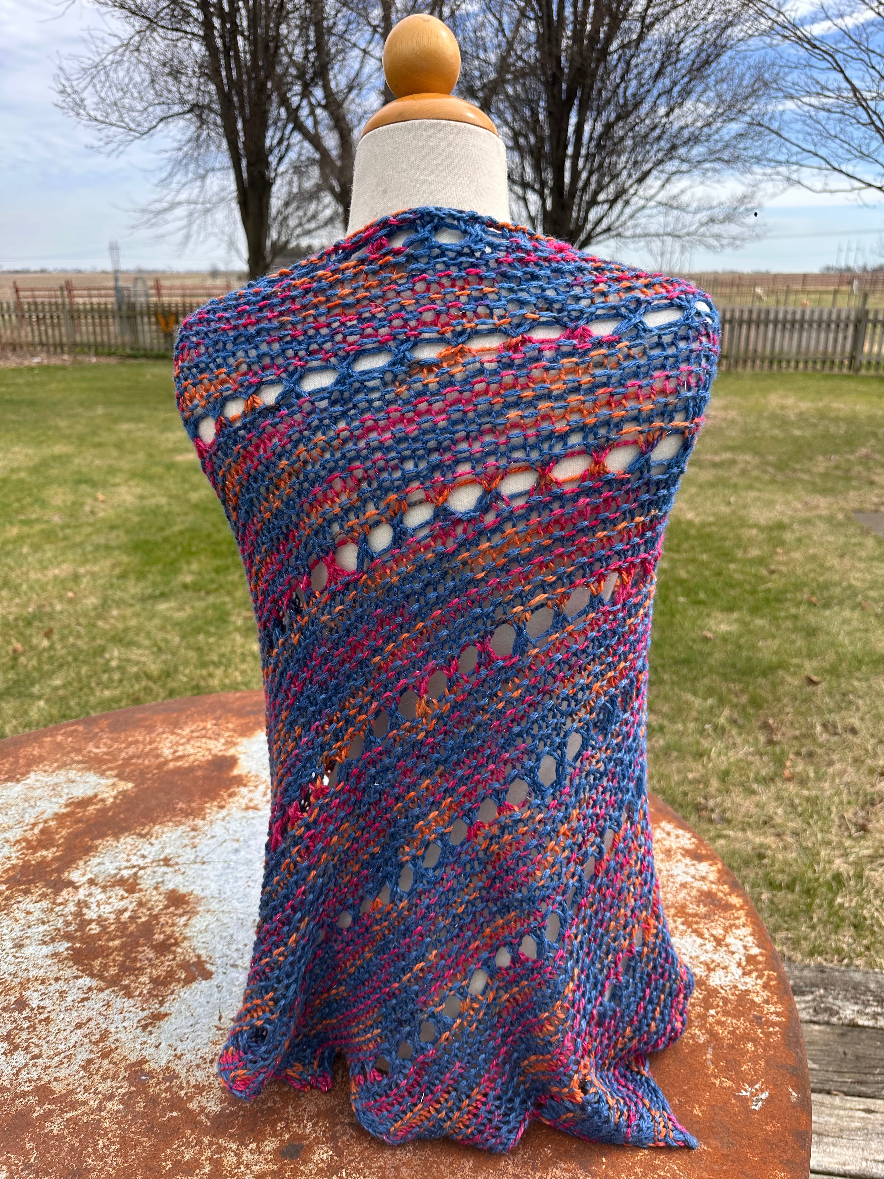 Hand knit Alpaca shawl. Luxury.