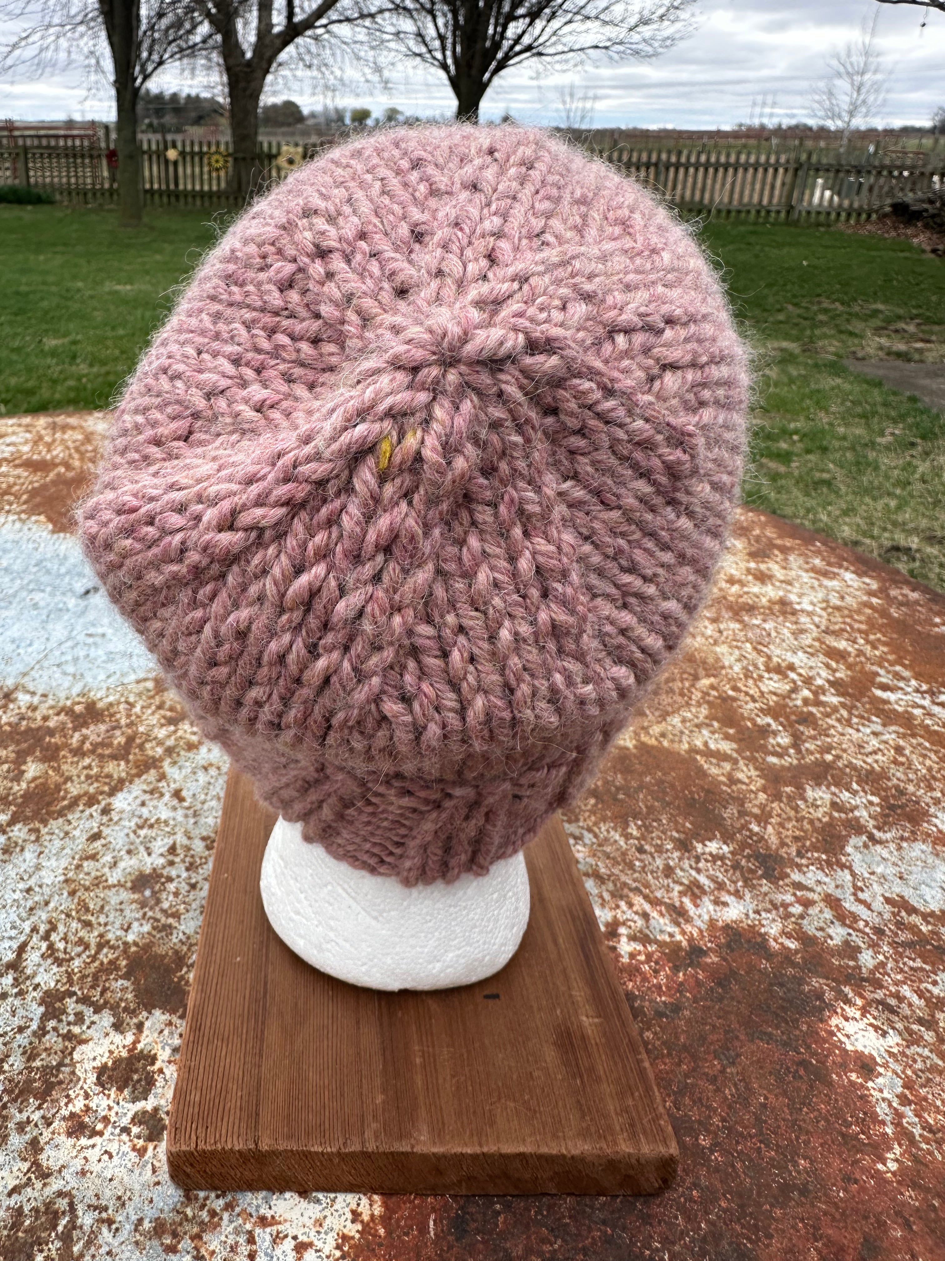 Chunky 100% Alpaca, hand knit winter hat, hand knit.