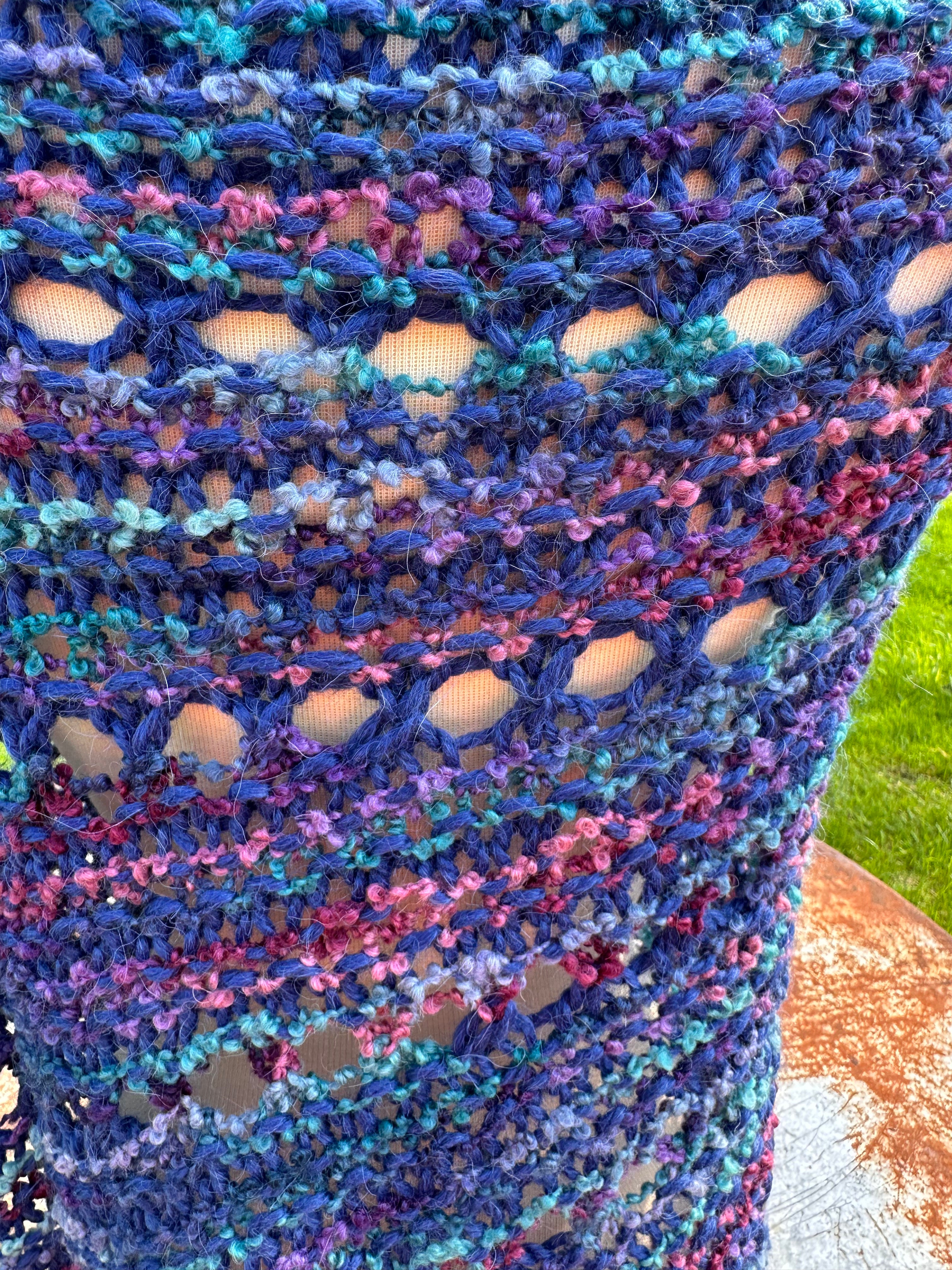 Hand knit Alpaca shawl. Luxury.