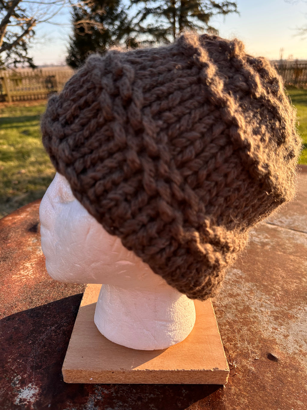 100% Alpaca Chunky hat. Hand knit.