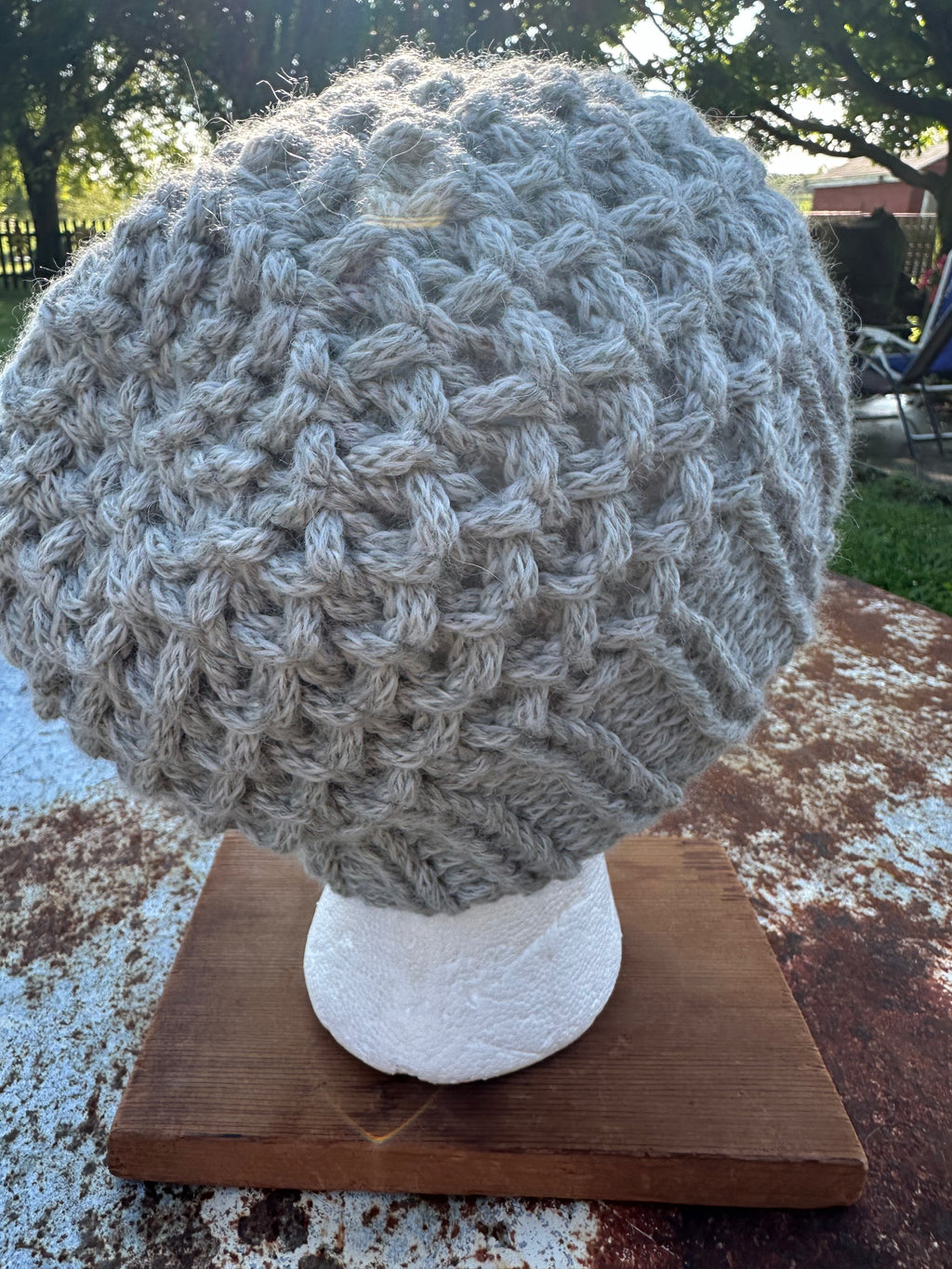 Chunky Alpaca hand knit hat.