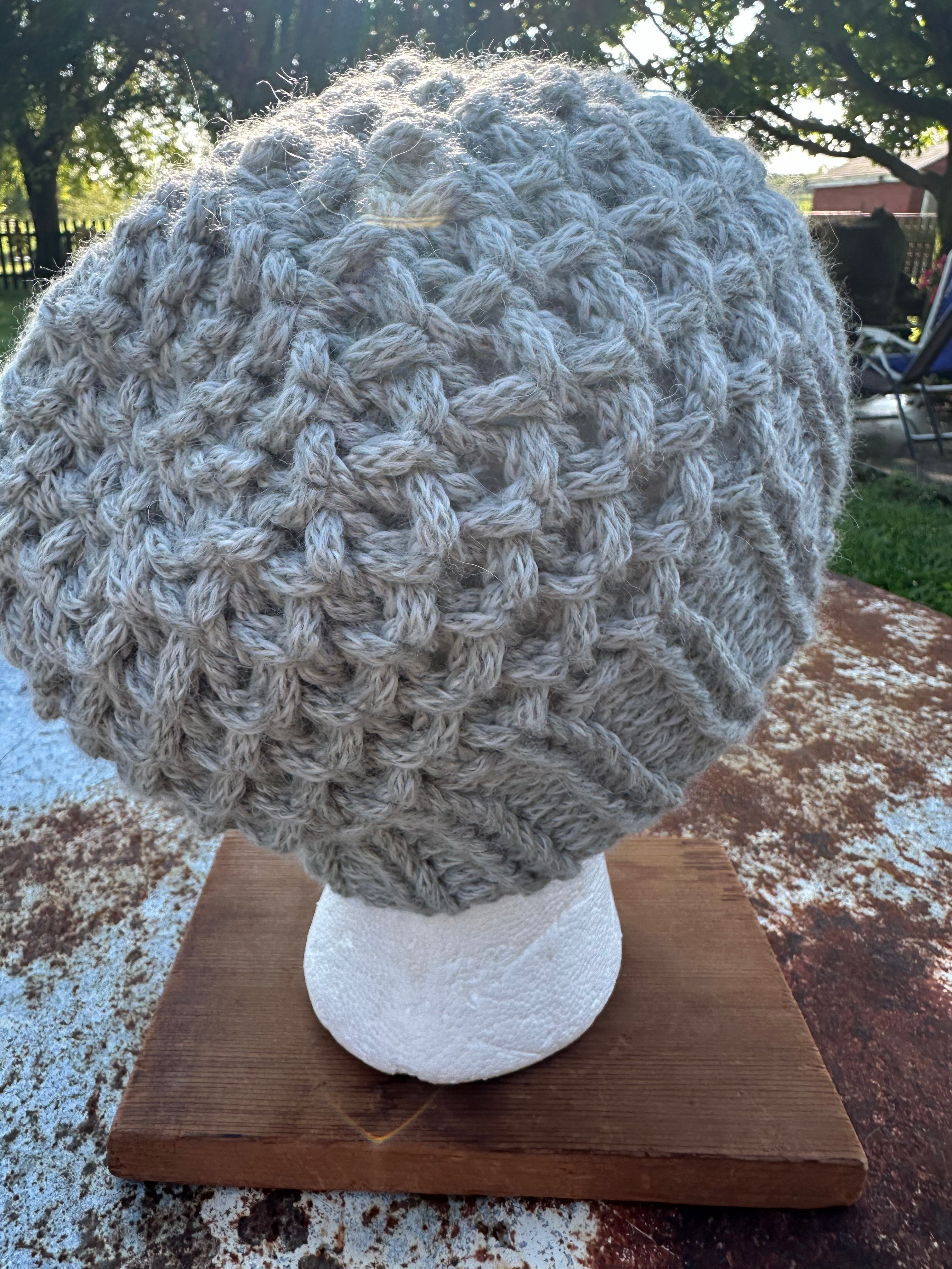 Chunky Alpaca hand knit hat.