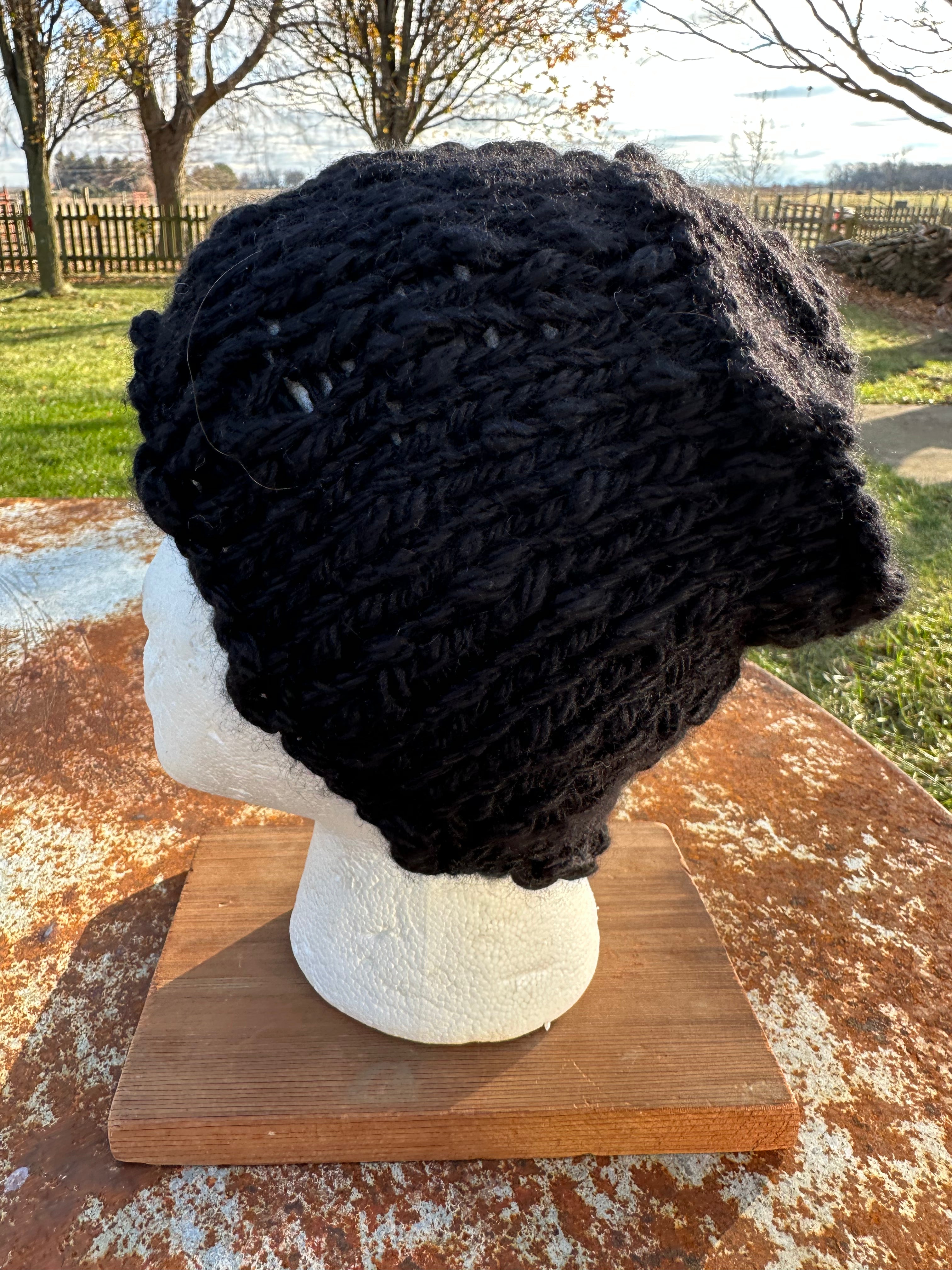 Alpaca/Wool Chunky hat. Hand knit. Natural Fiber. Very soft and warm.