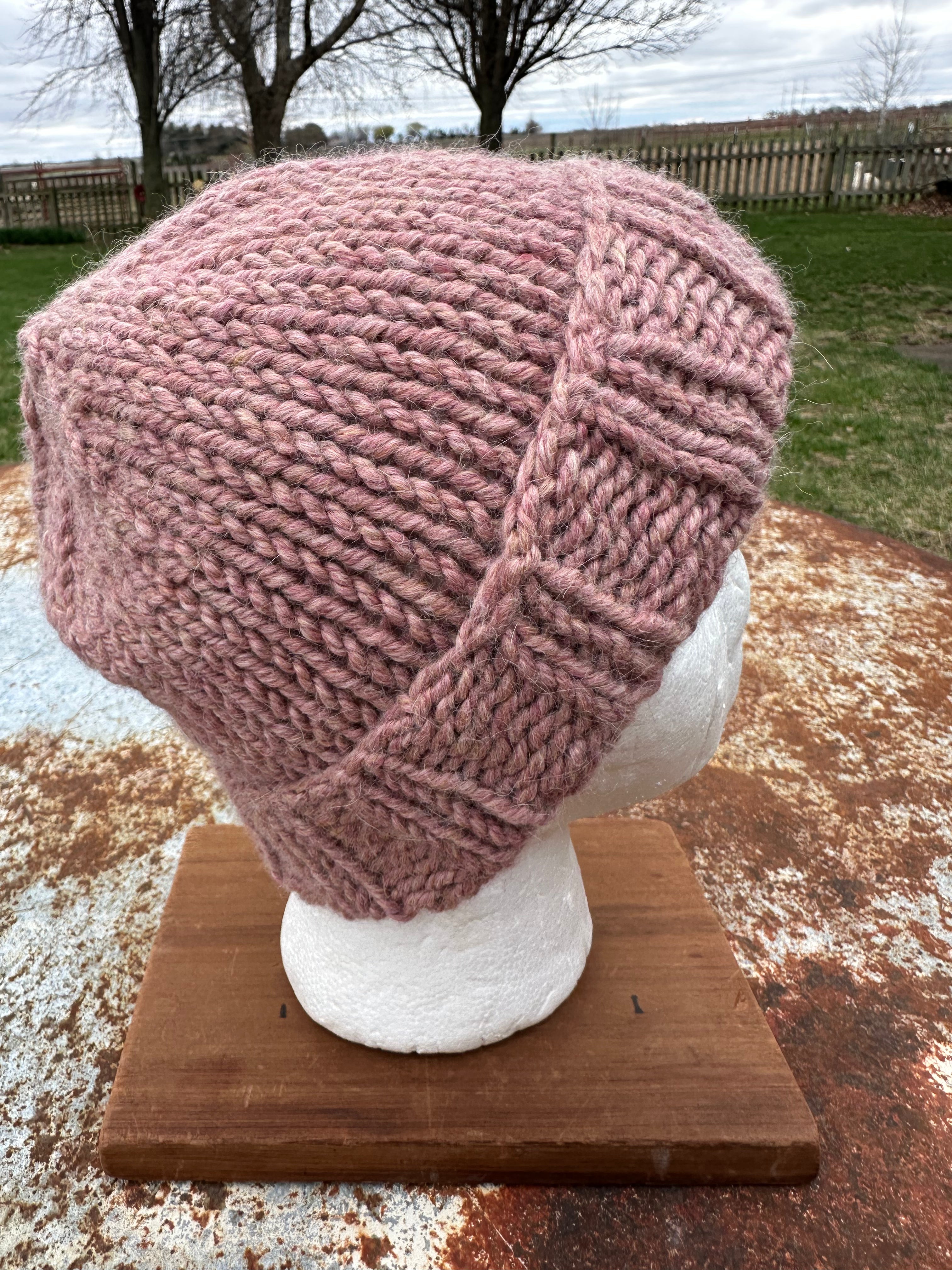 Chunky 100% Alpaca, hand knit winter hat, hand knit.