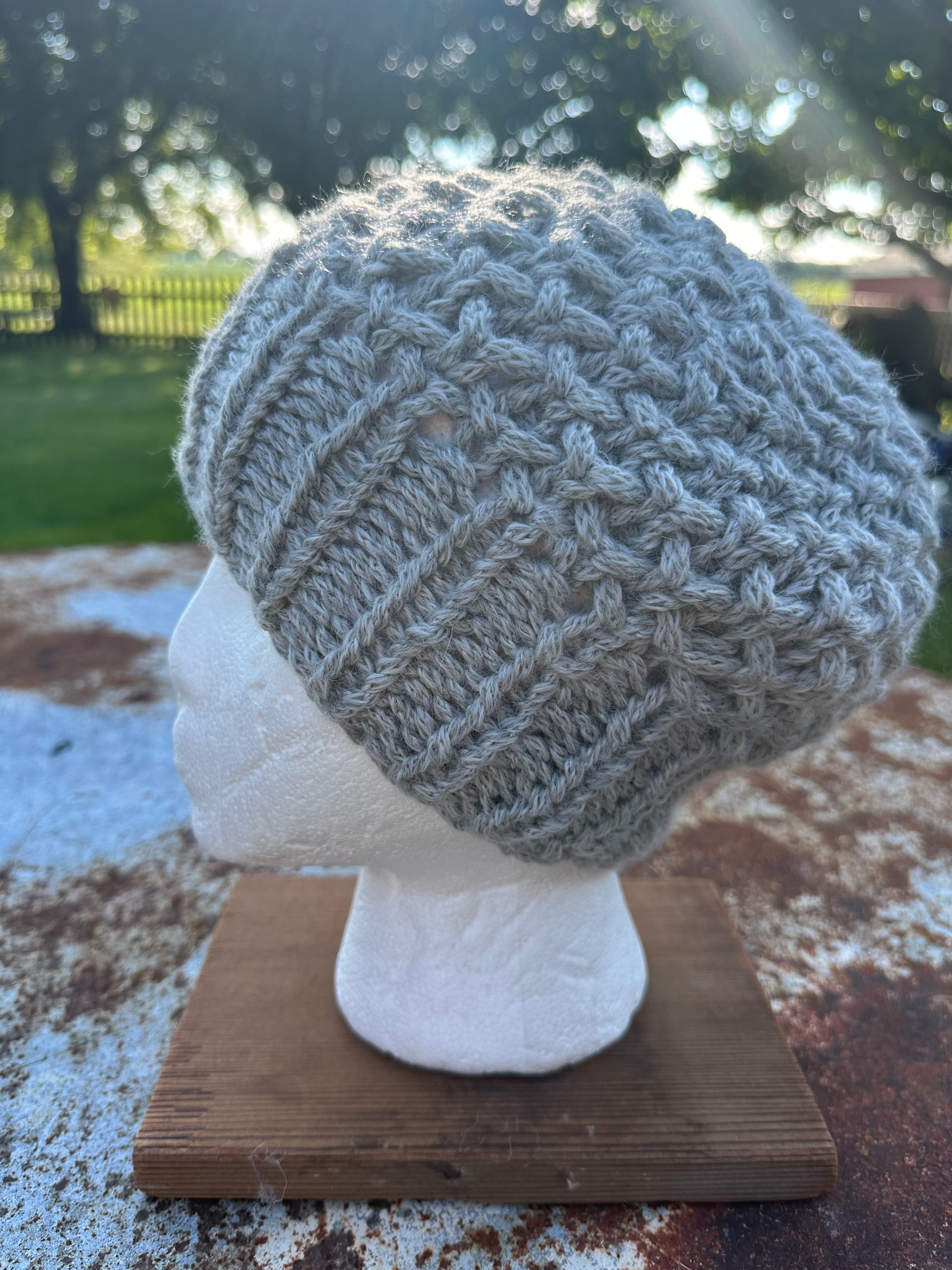 Chunky Alpaca hand knit hat.