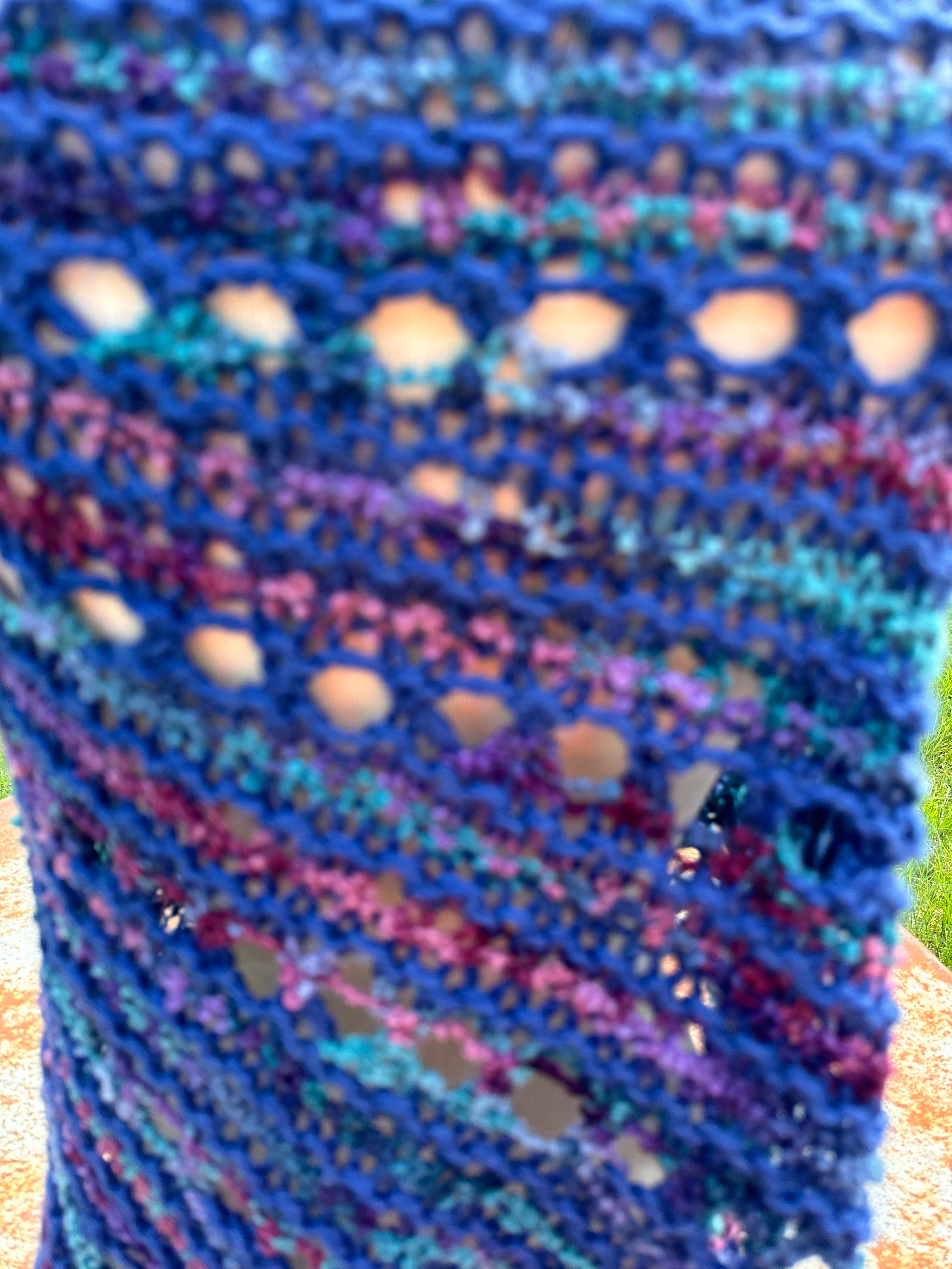 Hand knit Alpaca shawl. Luxury.