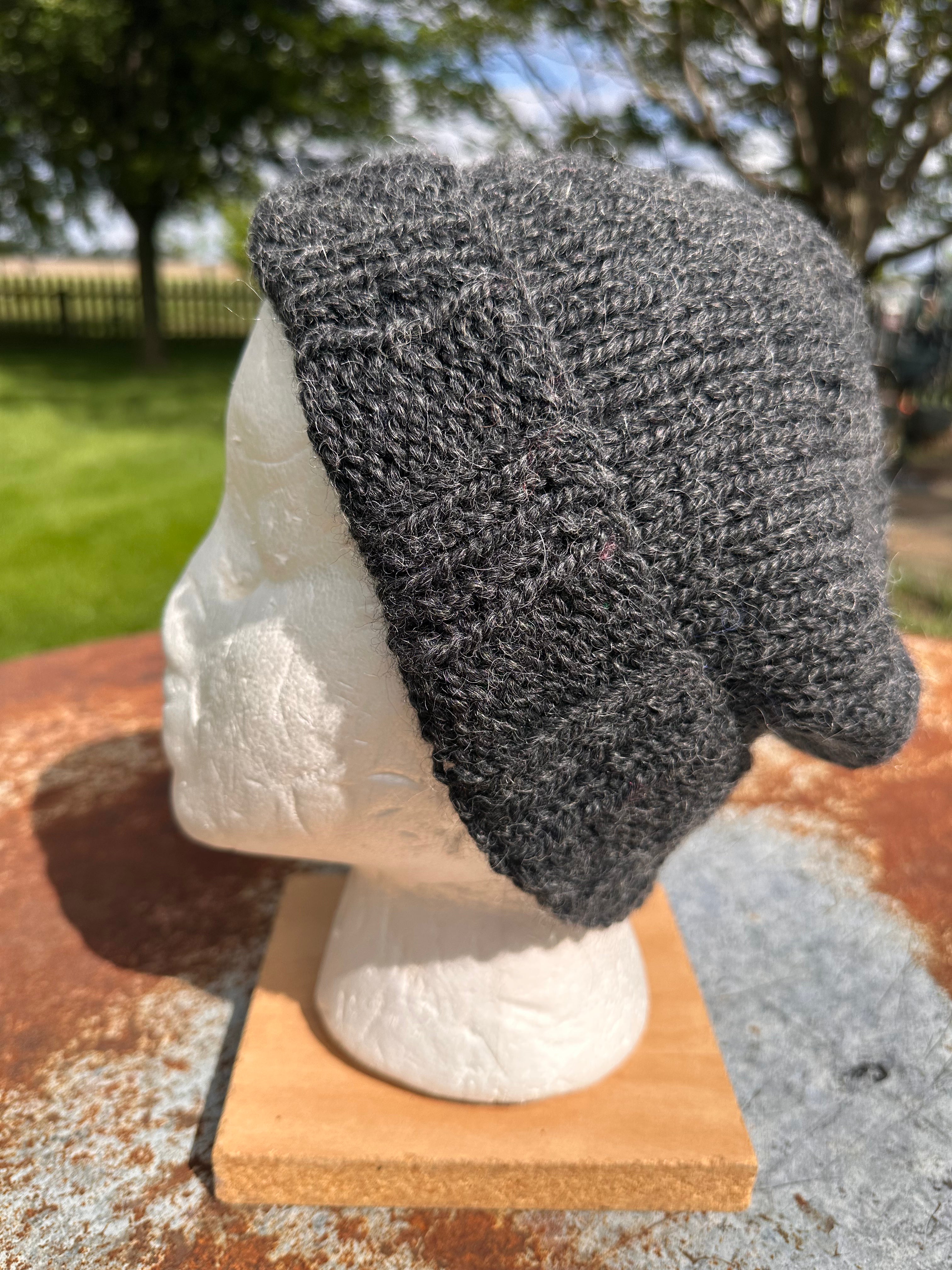 Chunky Alpaca, hand knit winter hat, hand knit.