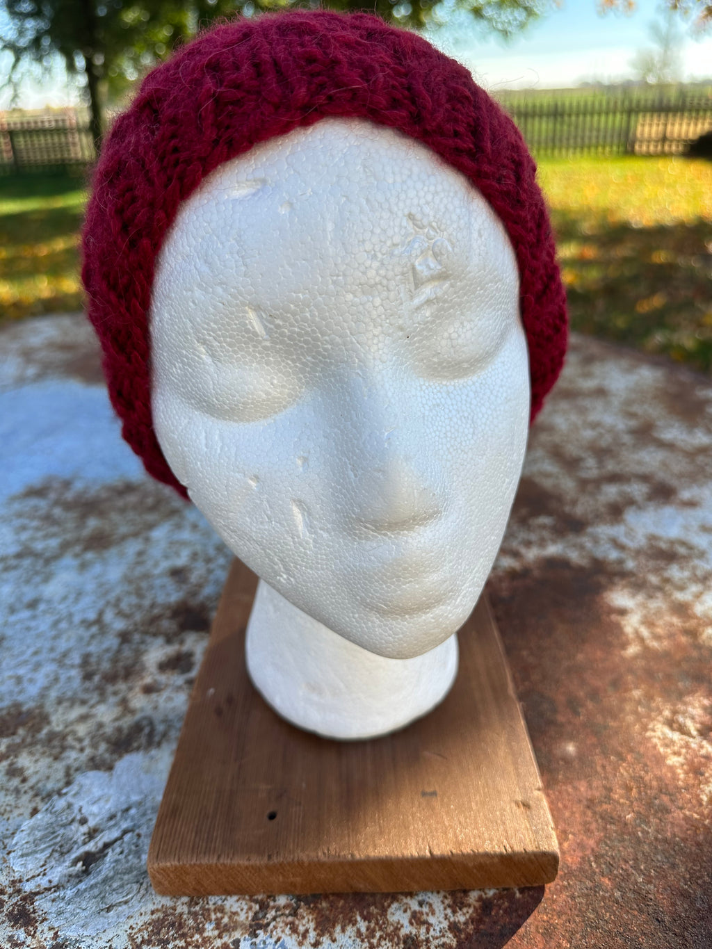 Chunky 100% Alpaca, hand knit winter hat, hand knit.