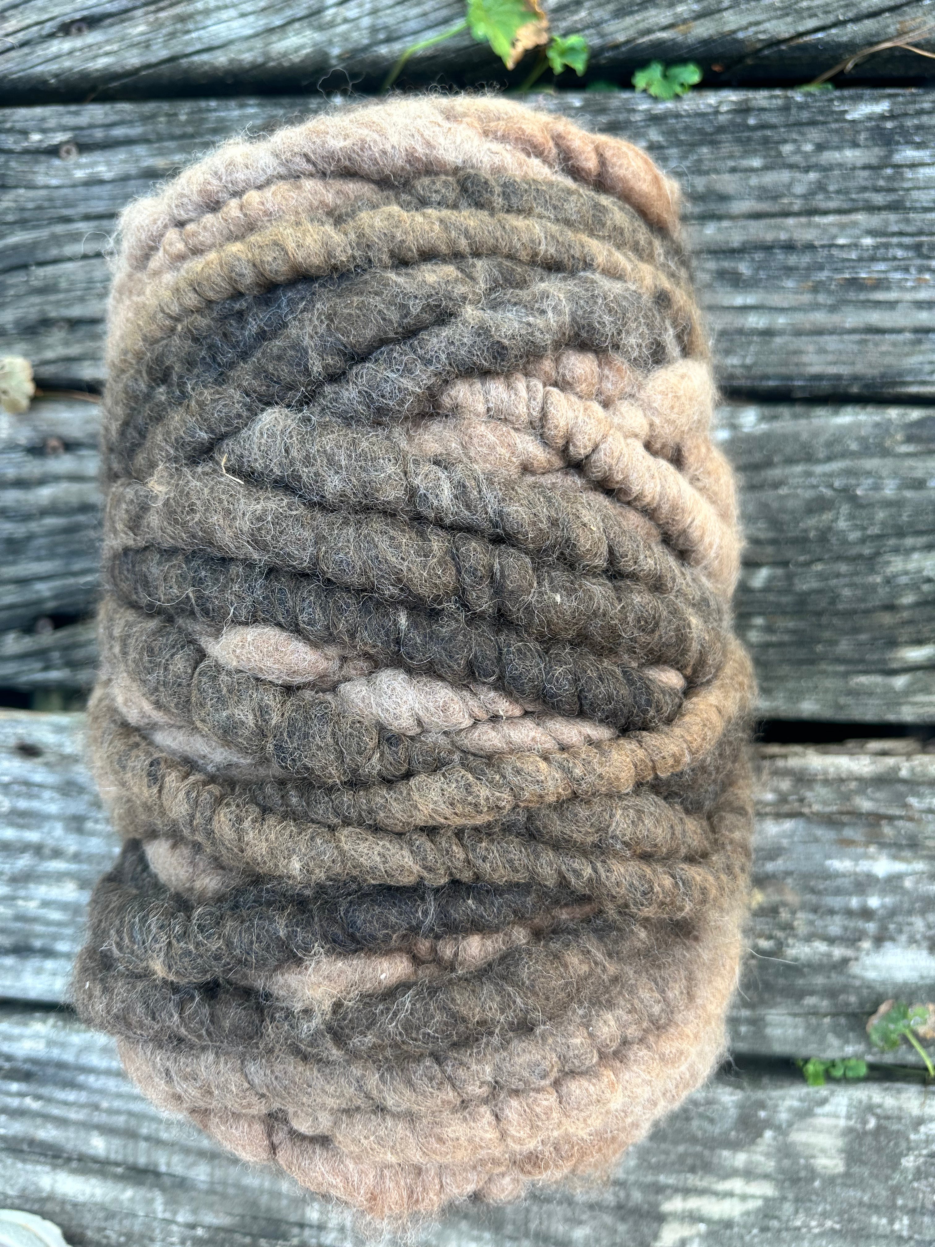 Alpaca rug yarn. 80 yard bumps