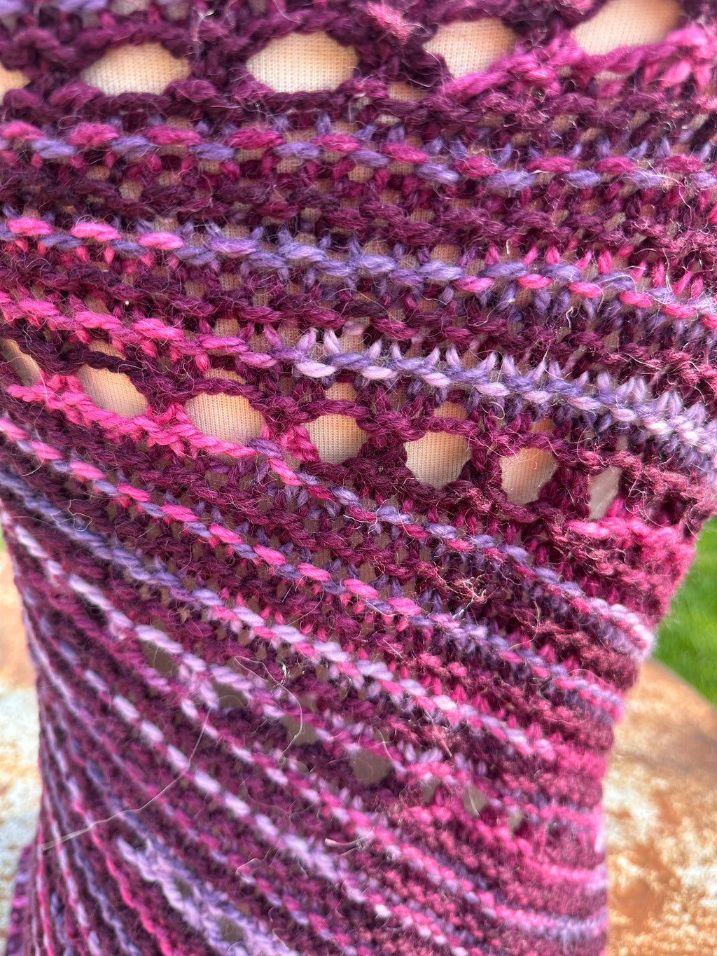 Large Hand knit Alpaca shawl. Luxury.
