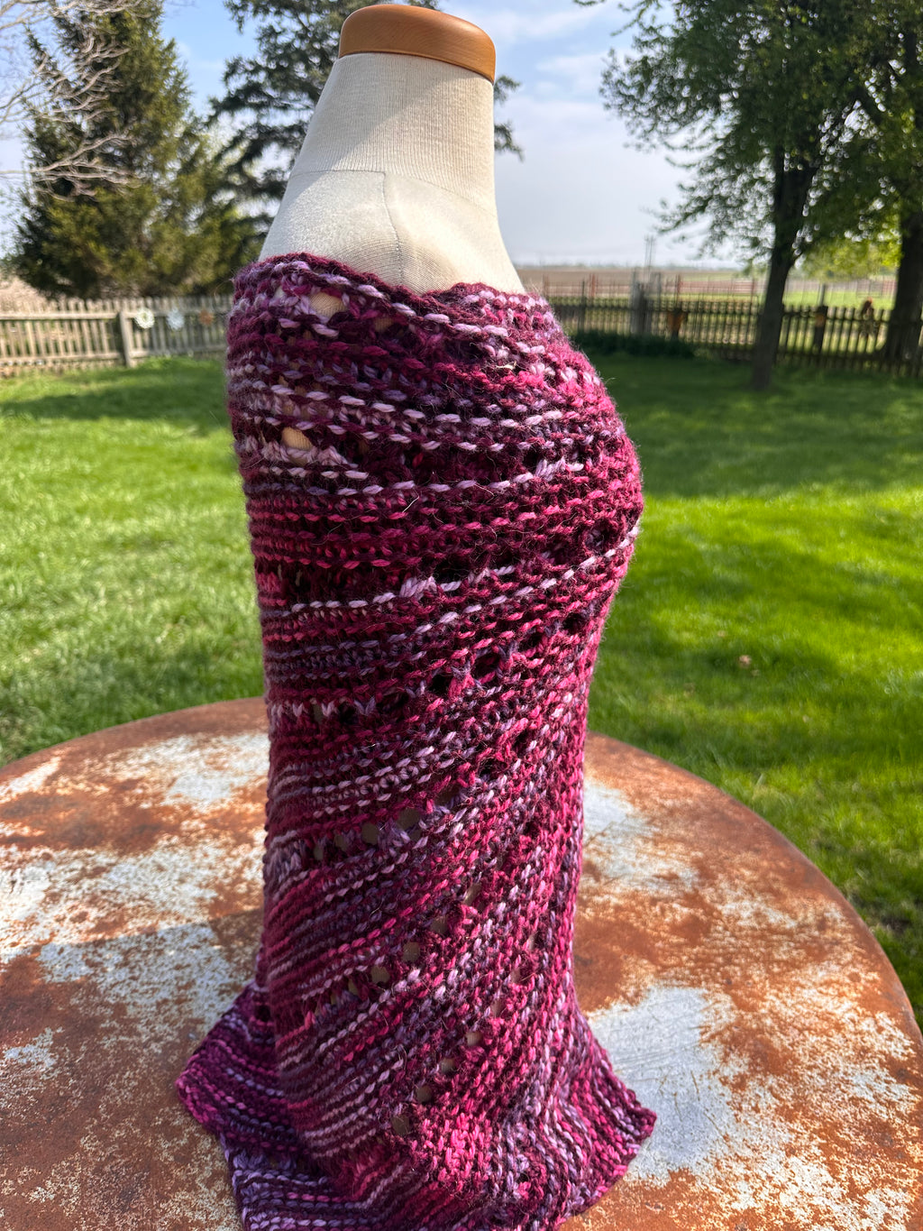 Large Hand knit Alpaca shawl. Luxury.