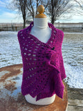 Hand knit Alpaca shawl. Luxury