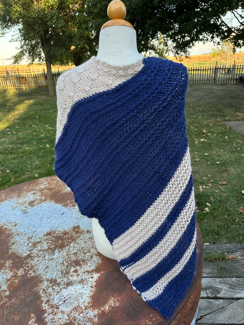 Hand knit Alpaca shawl. Luxury.