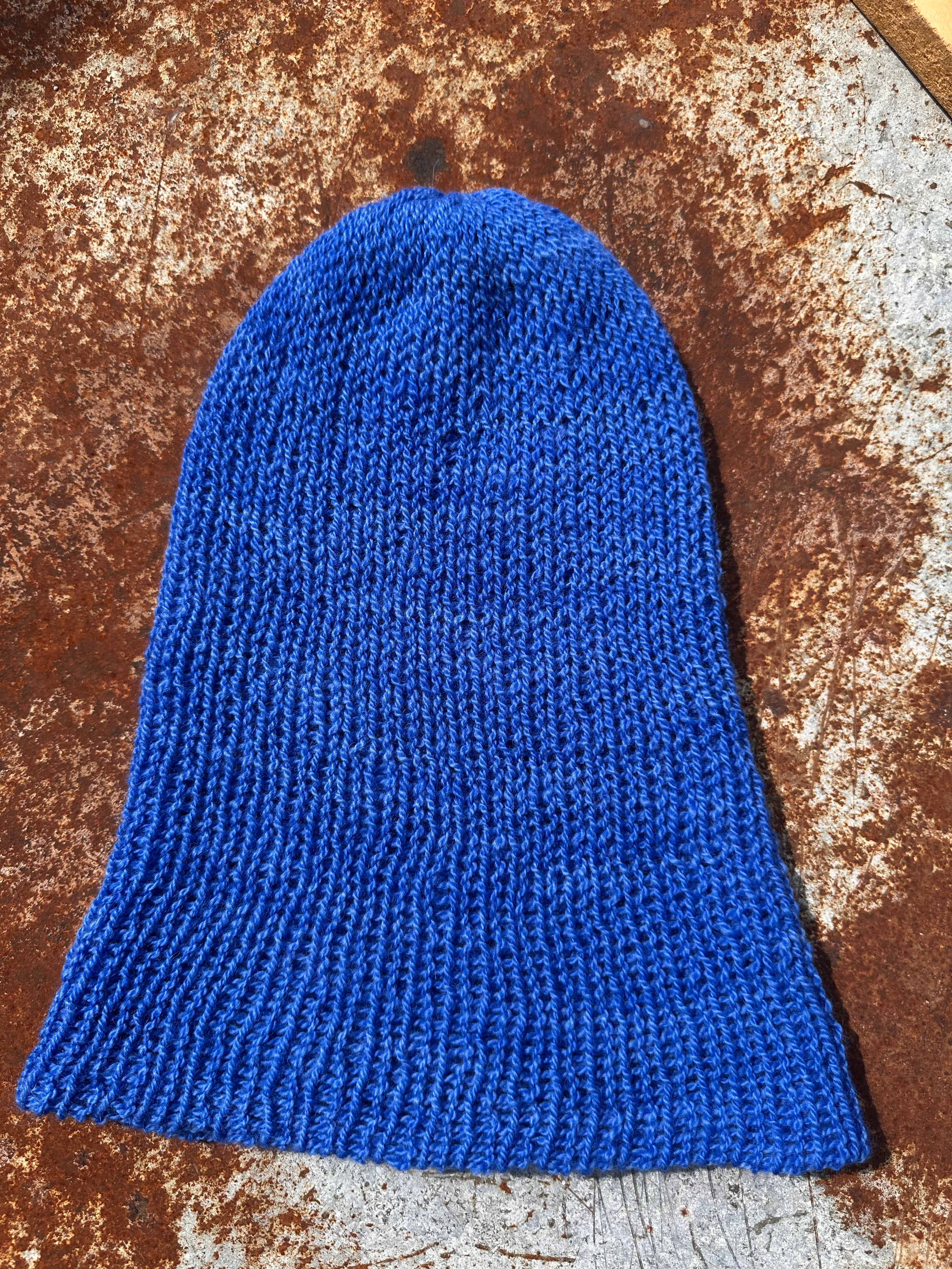 Lightweight double knit Alpaca hat with fold over brim