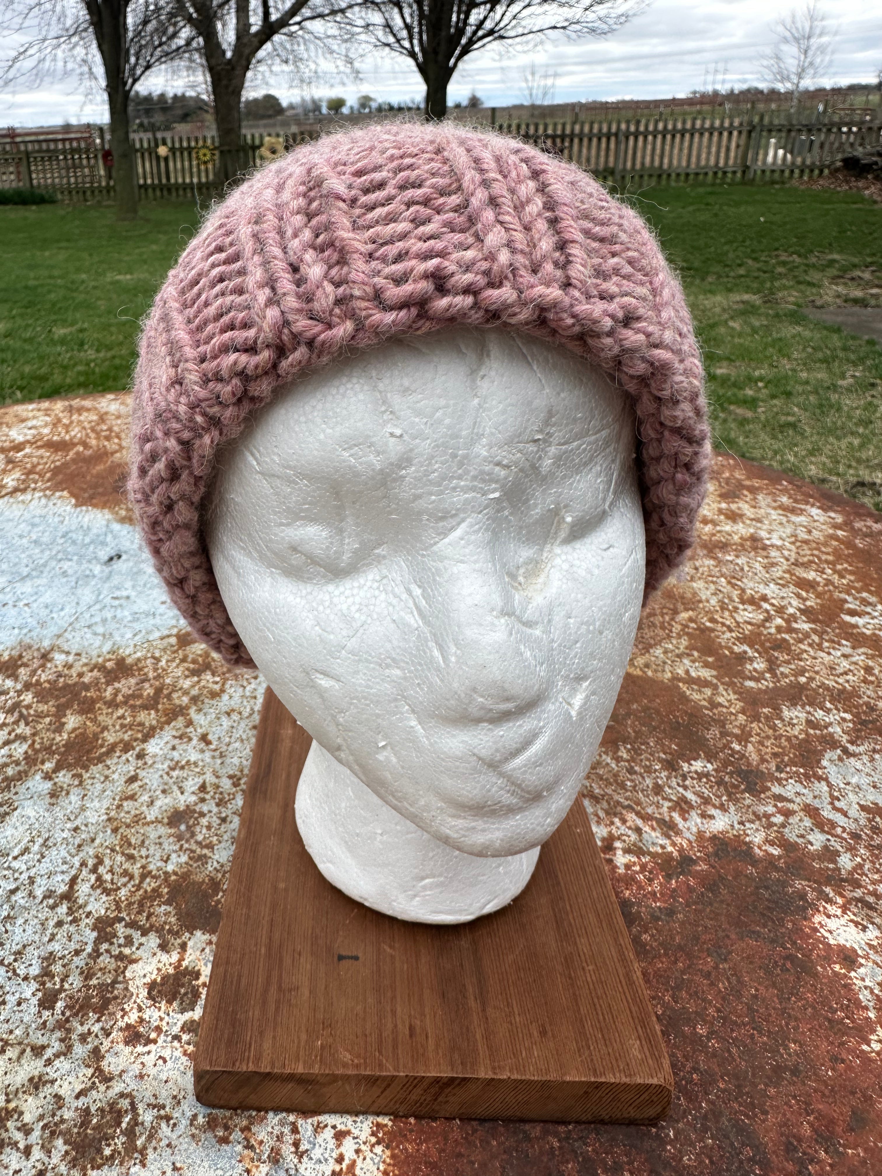 Chunky 100% Alpaca, hand knit winter hat, hand knit.