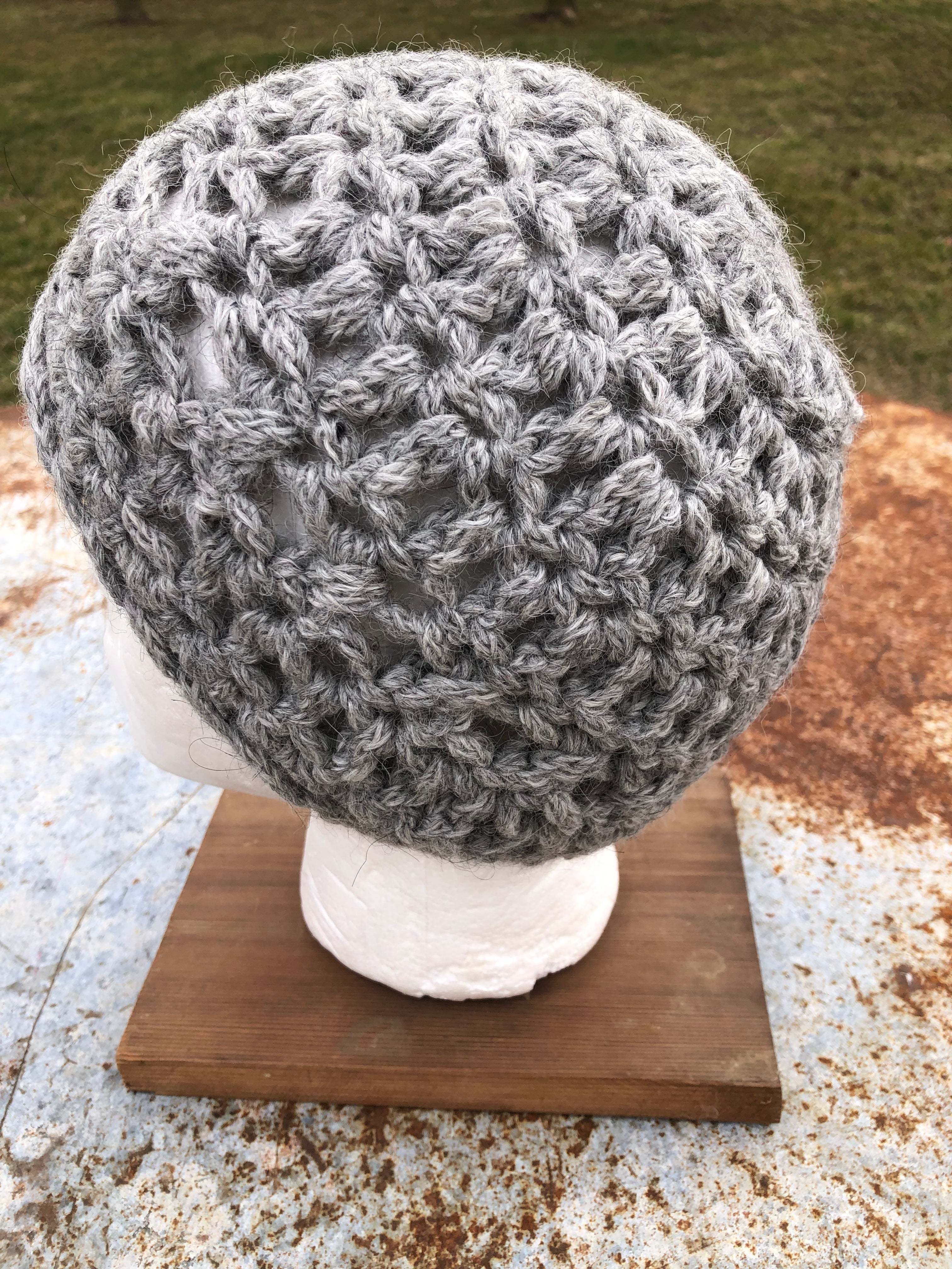Chunky Alpaca hand crocheted hat.