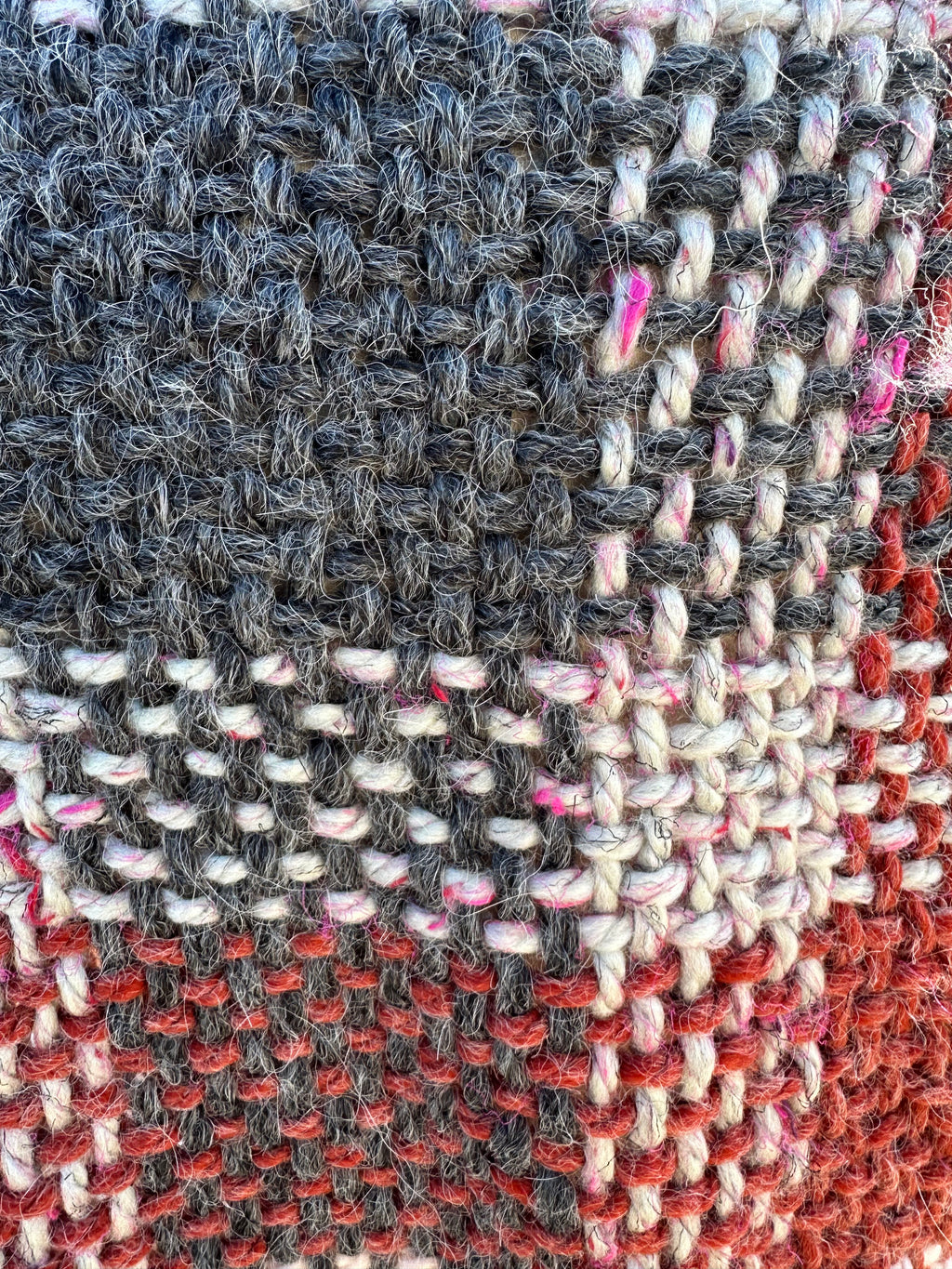 Hand woven alpaca shawl with fringe. 20% Alpaca  plus Acrylic. Chunky yarn.