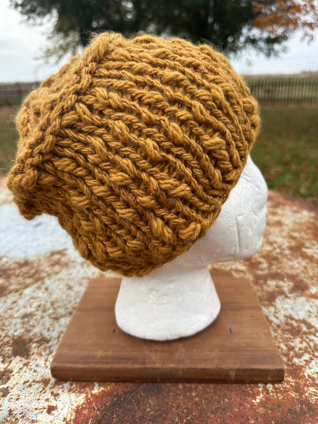 Alpaca/Wool Chunky hat. Hand knit. Natural Fiber. Very soft and warm.