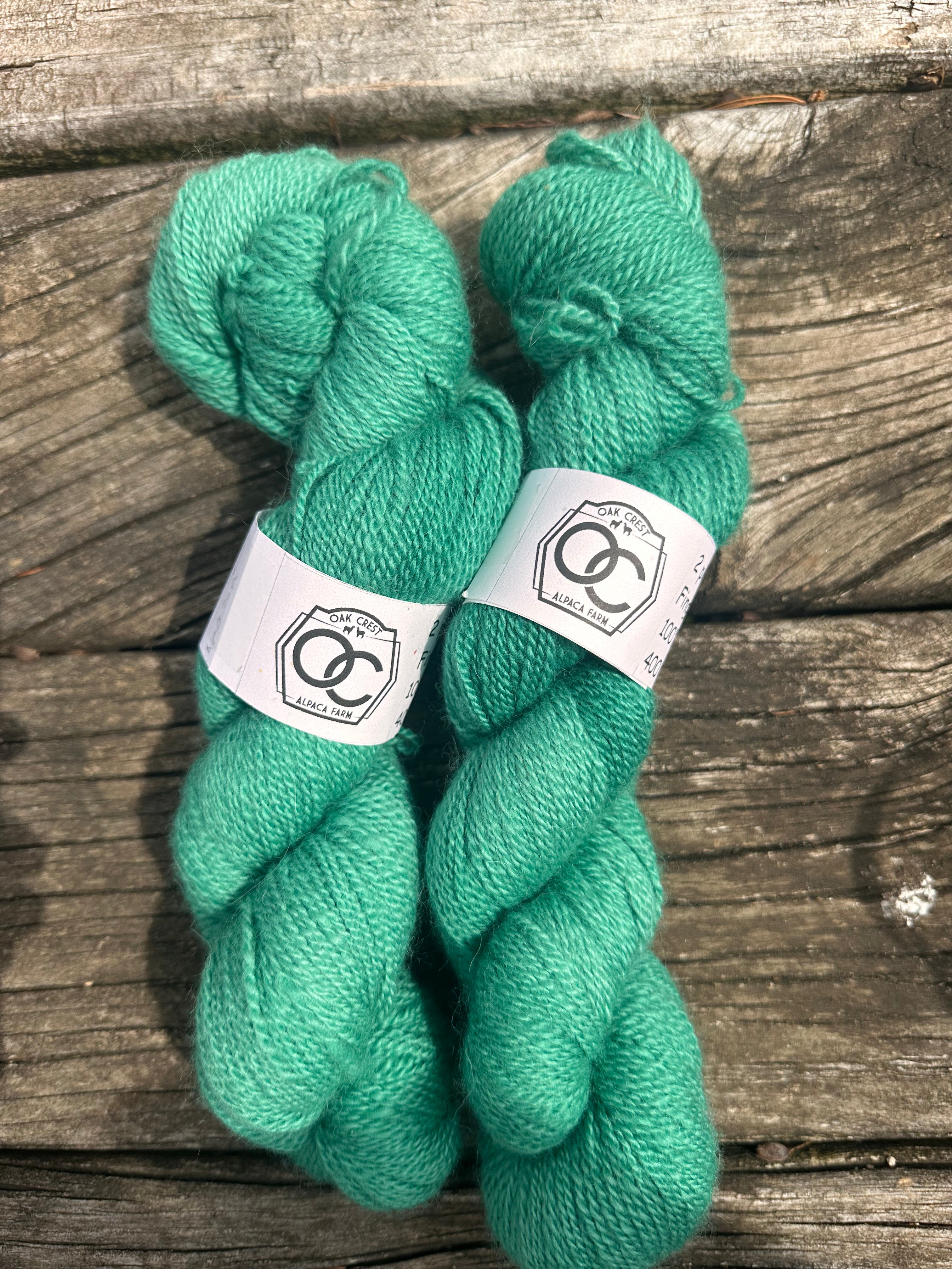 400 yd 100% American Alpaca, fingering weight, hand dyed