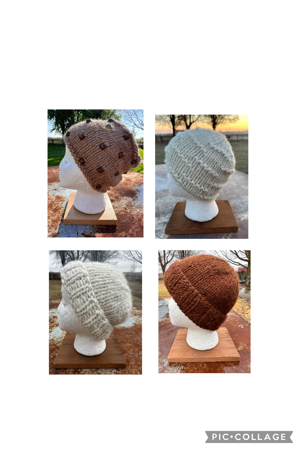 Chunky 100% Alpaca hand knit hat. Natural fiber.
