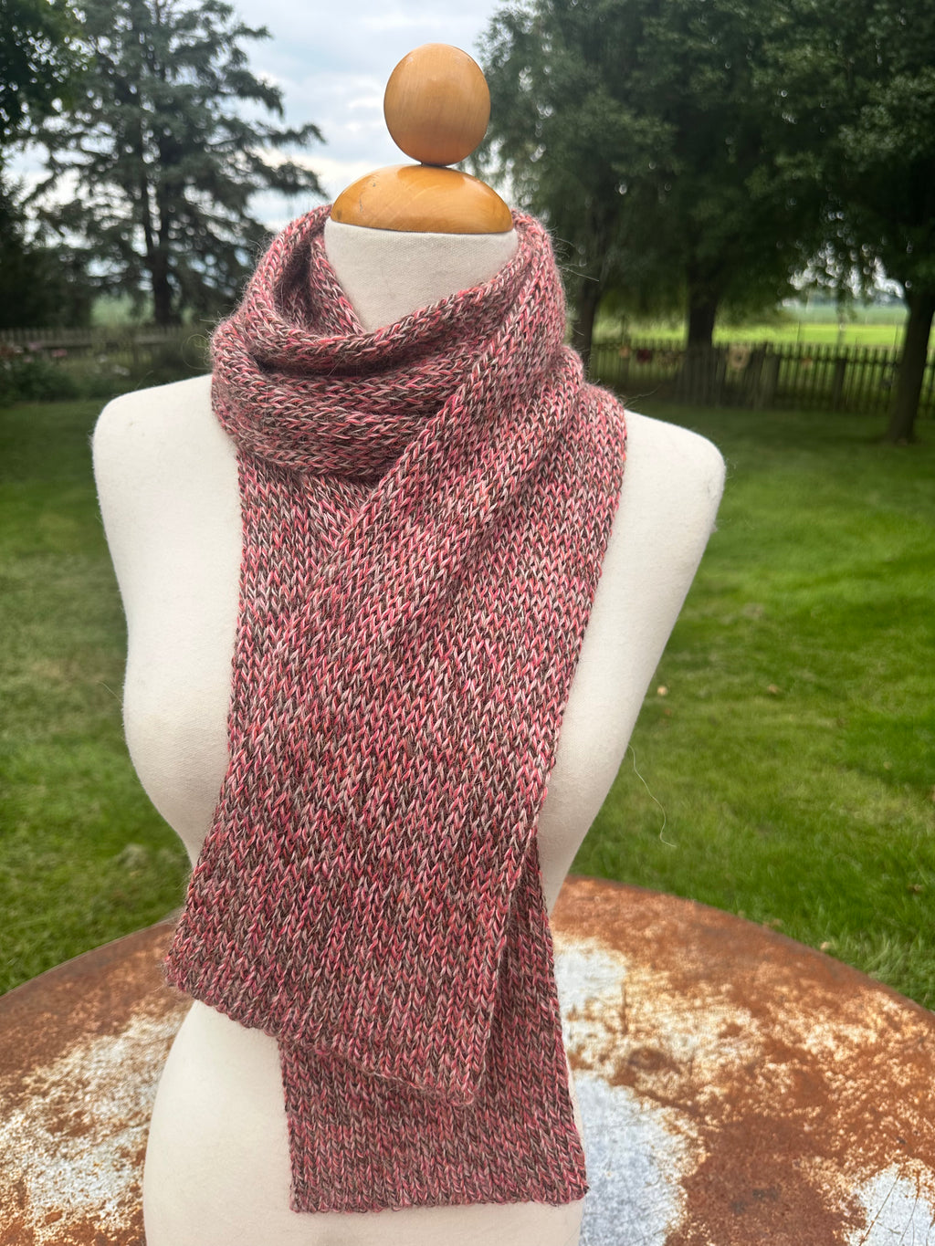 100% Alpaca hand made scarf. Very soft and warm. Double knit.