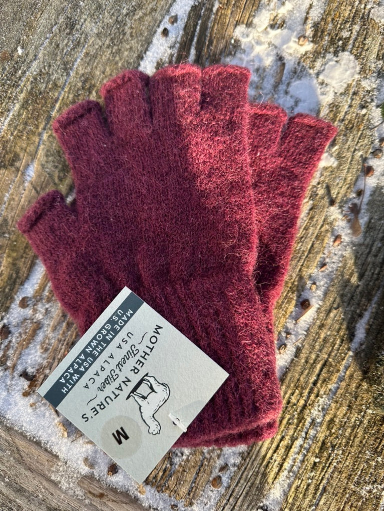 New England Alpaca Fiber Pool Fingerless Gloves