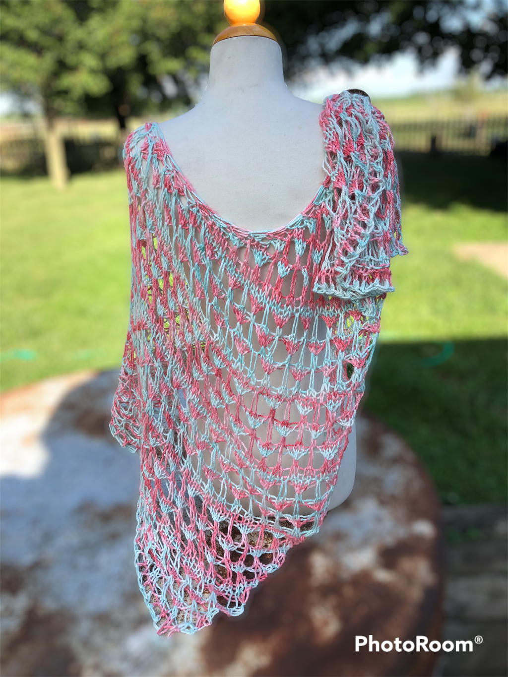 Hand knit Alpaca shawl. Luxury.