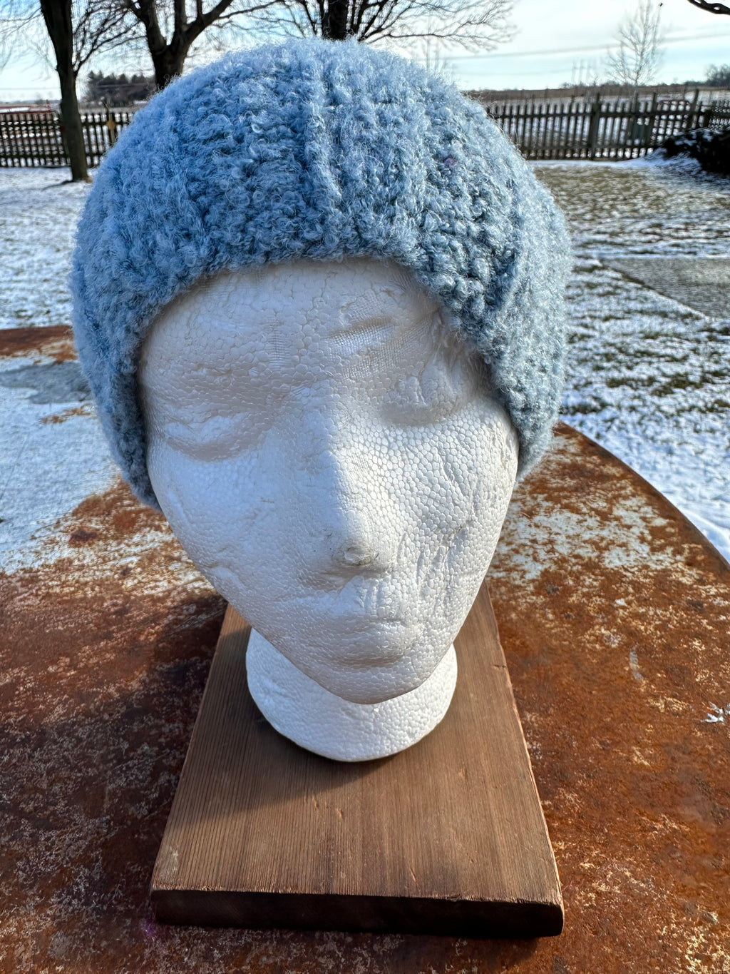 Alpaca  textured hat. Hand knit.