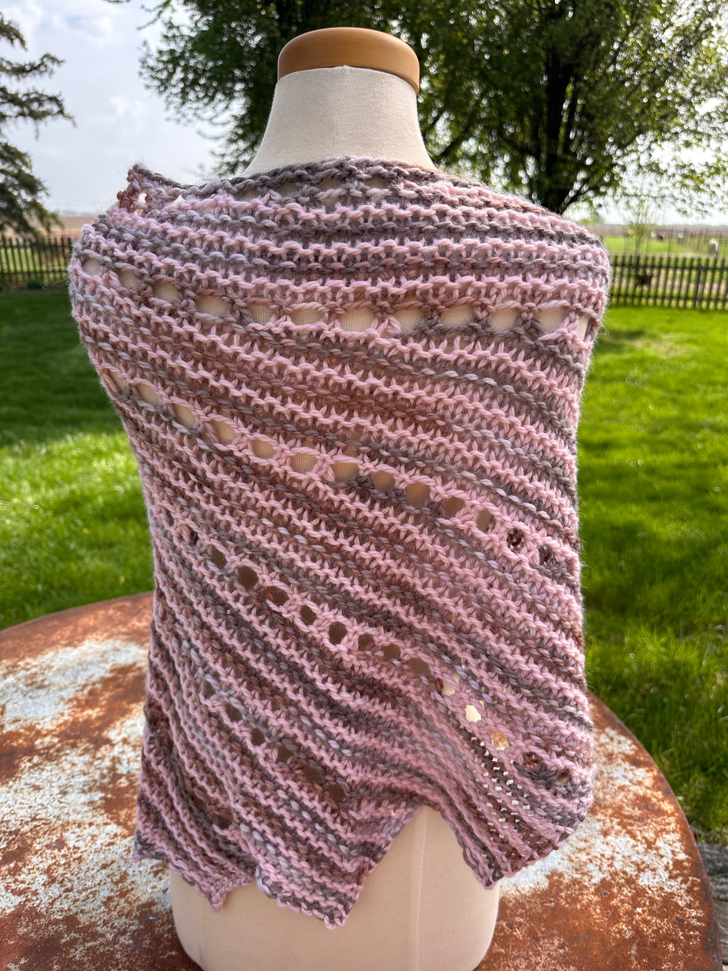 Hand knit Alpaca shawl. Luxury.