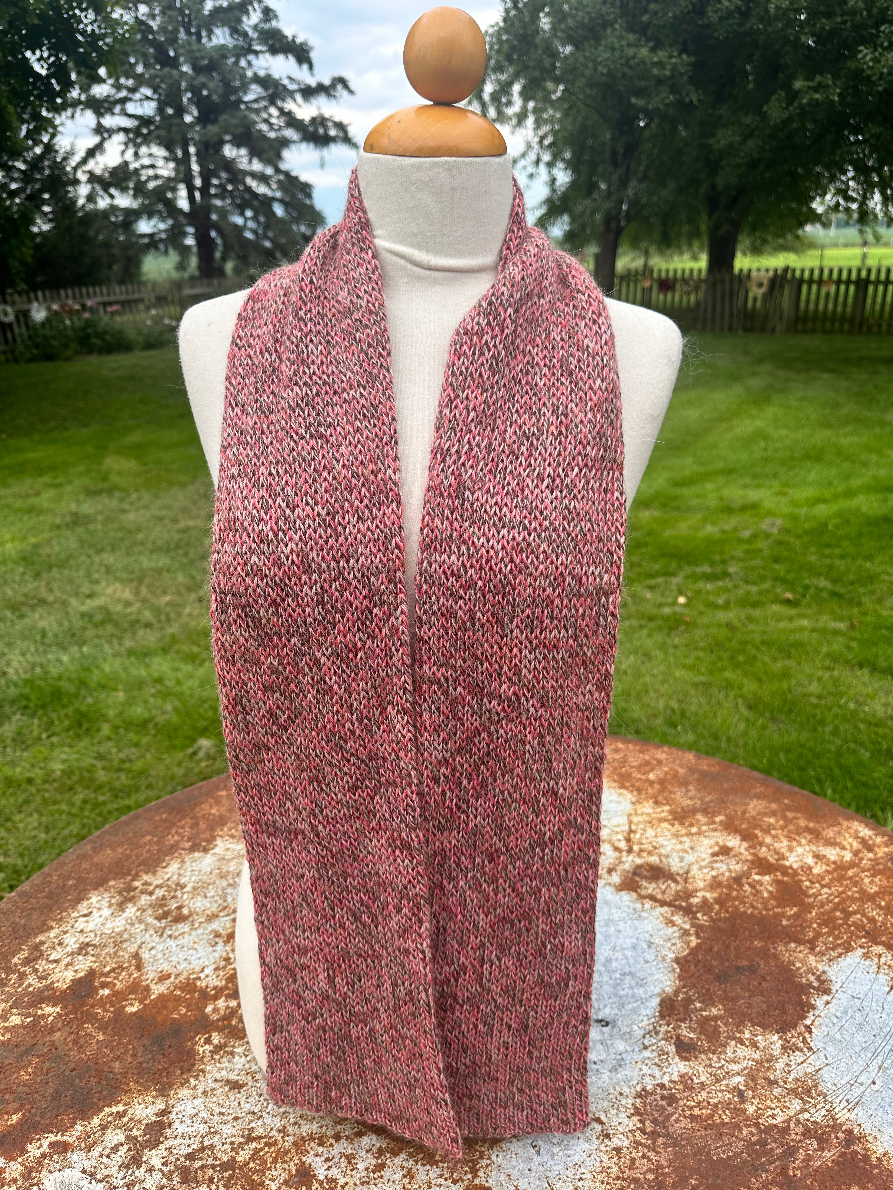 100% Alpaca hand made scarf. Very soft and warm. Double knit.