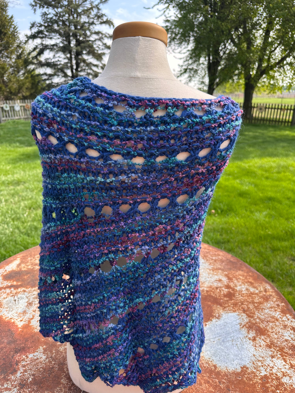 Hand knit Alpaca shawl. Luxury.