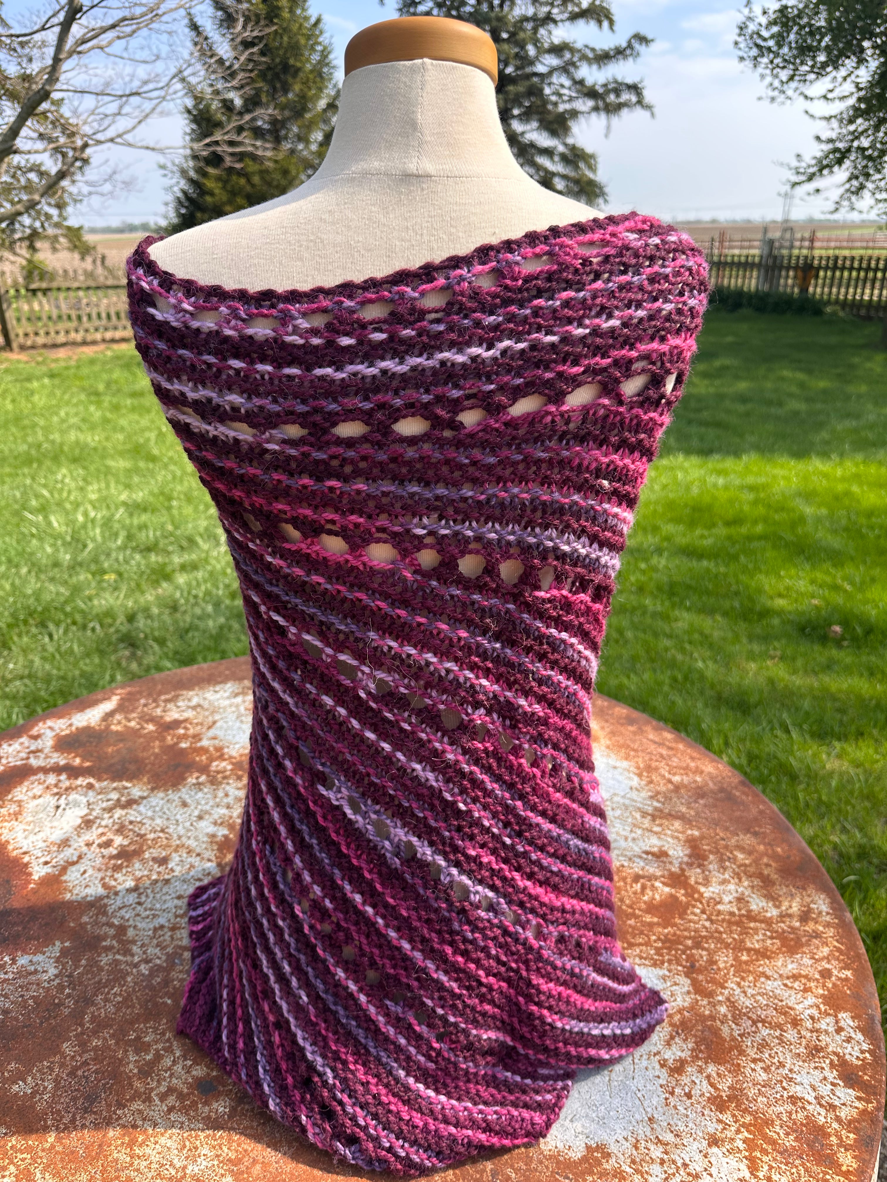 Large Hand knit Alpaca shawl. Luxury.