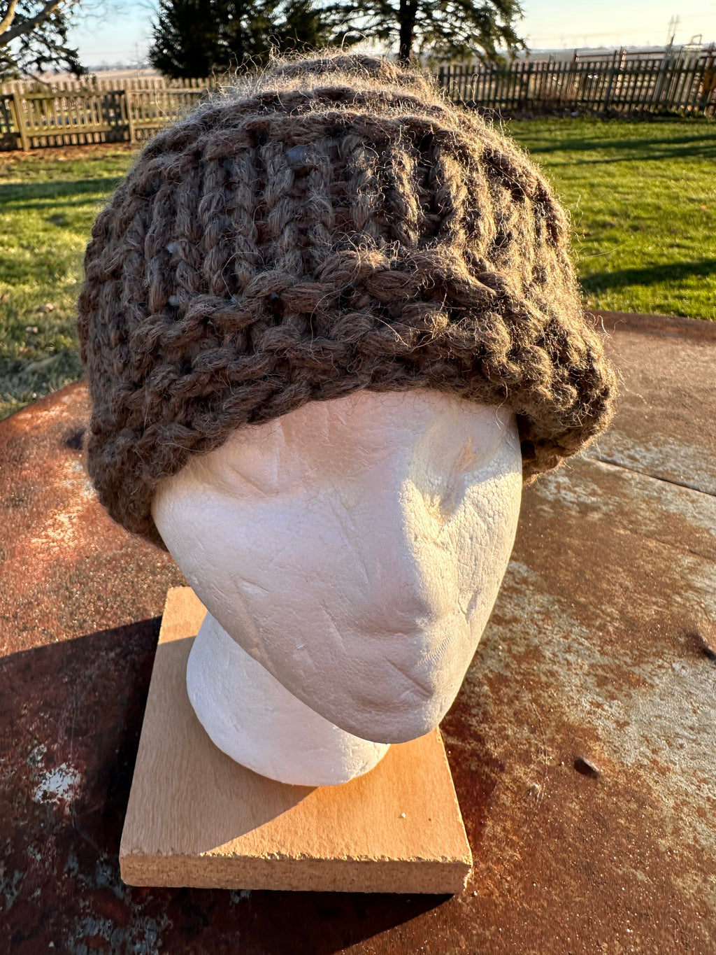 100% Alpaca Chunky hat. Hand knit.