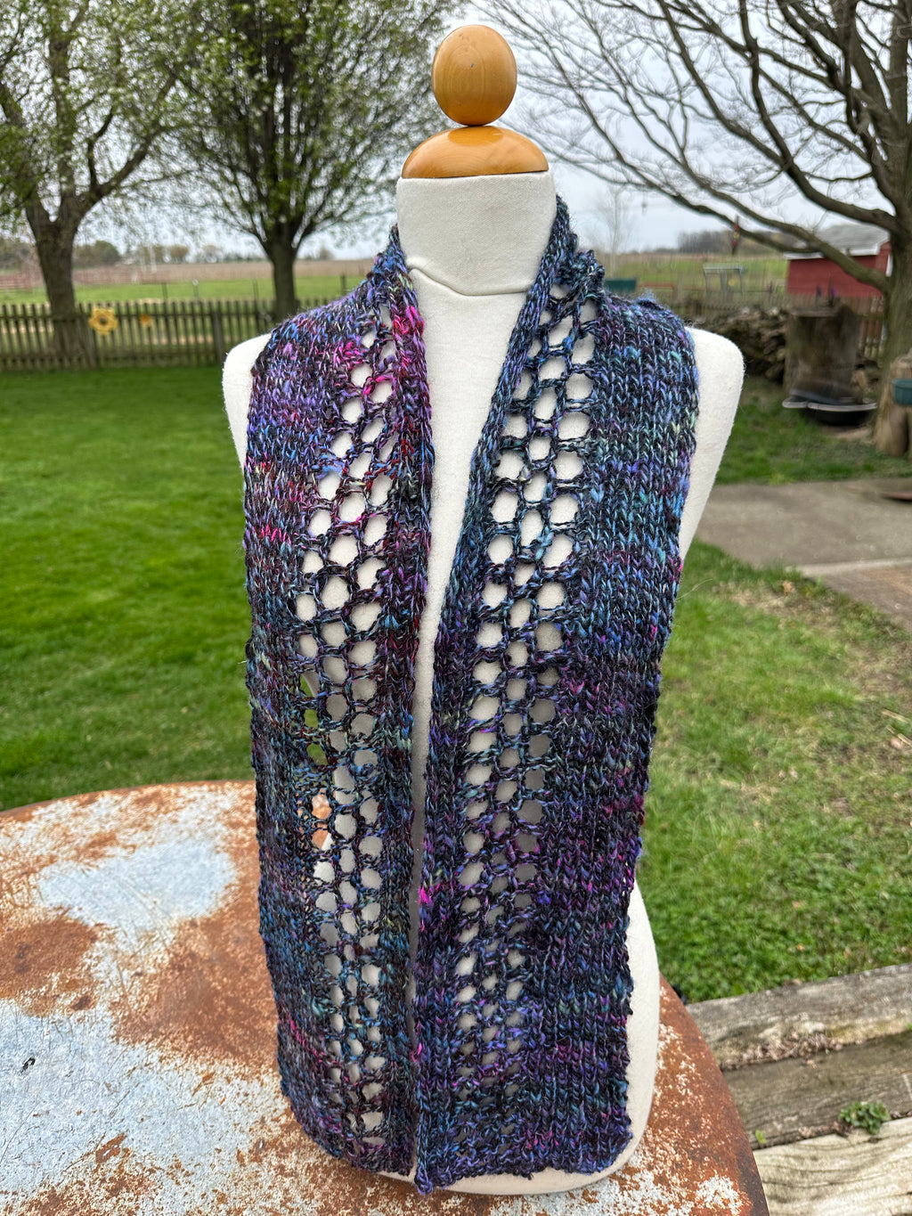 Alpaca scarf. Hand knit.