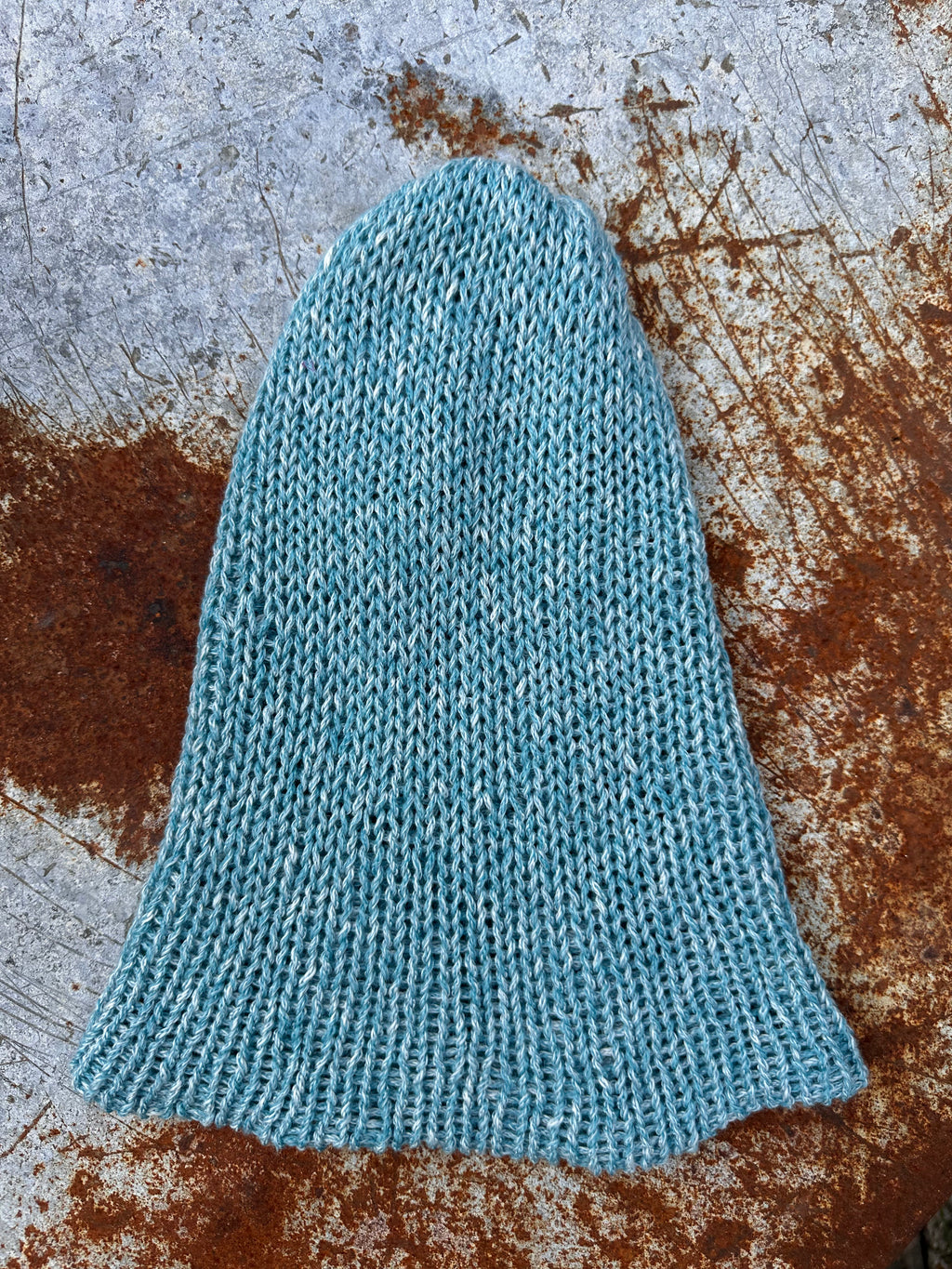 Lightweight double knit Alpaca hat with fold over brim