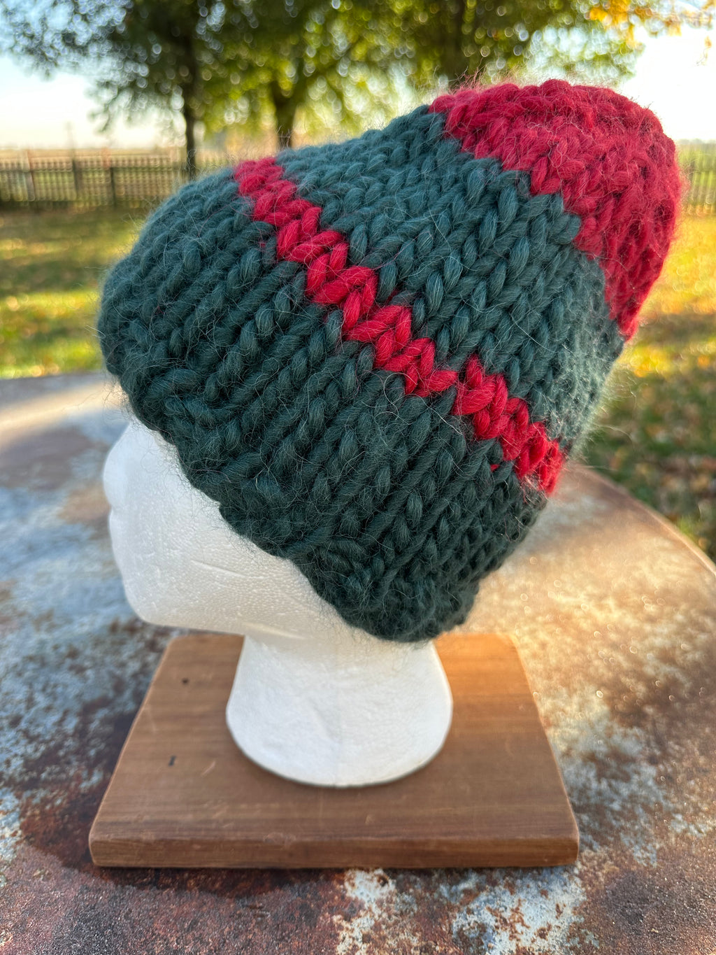 Alpaca/Wool Chunky hat. Hand knit. Natural Fiber.