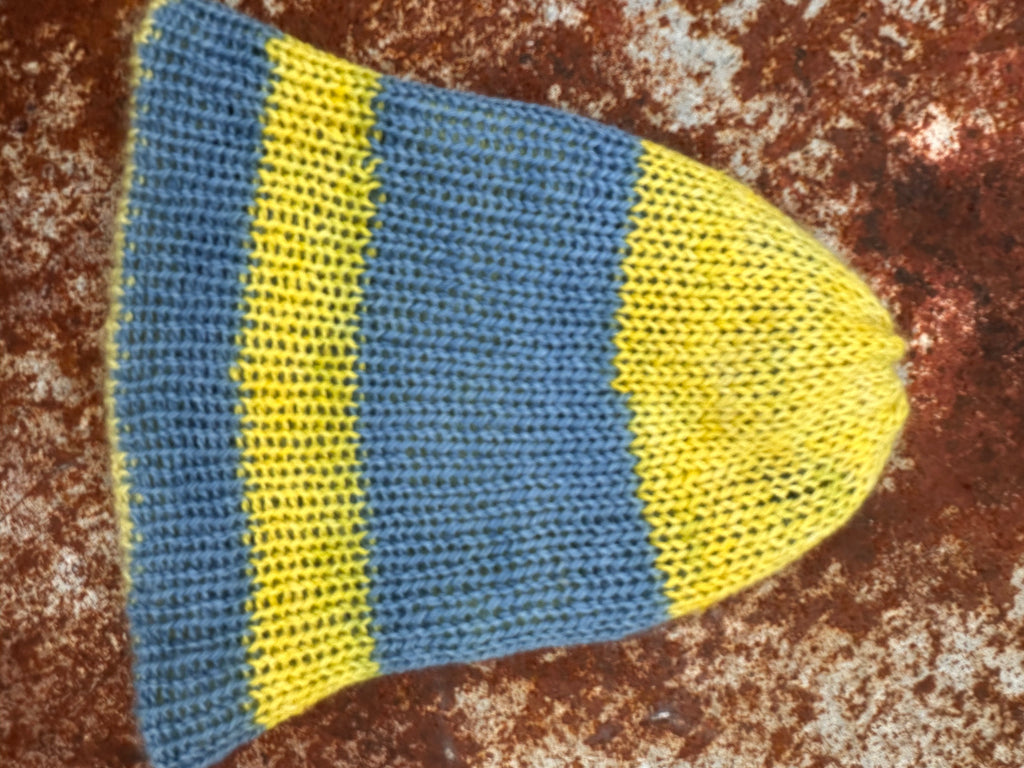English Double knit Alpaca hat with fold over brim