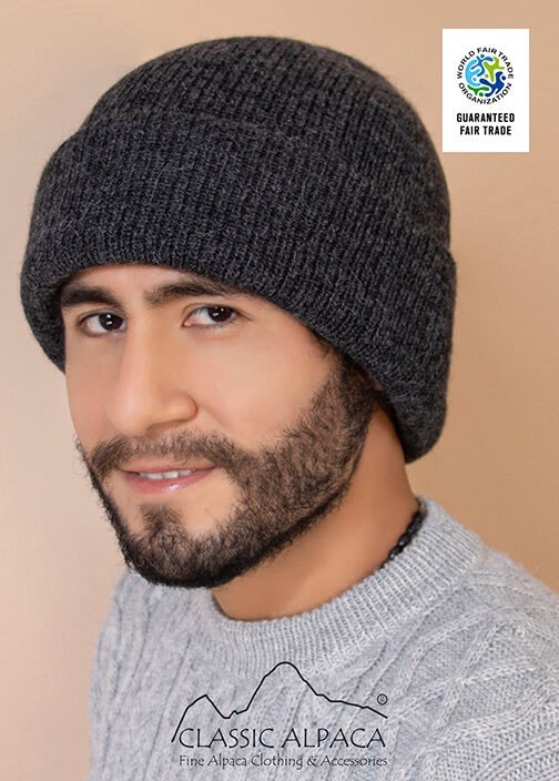 Classic Alpaca Men's Double Knit English Alpaca Hat image 2