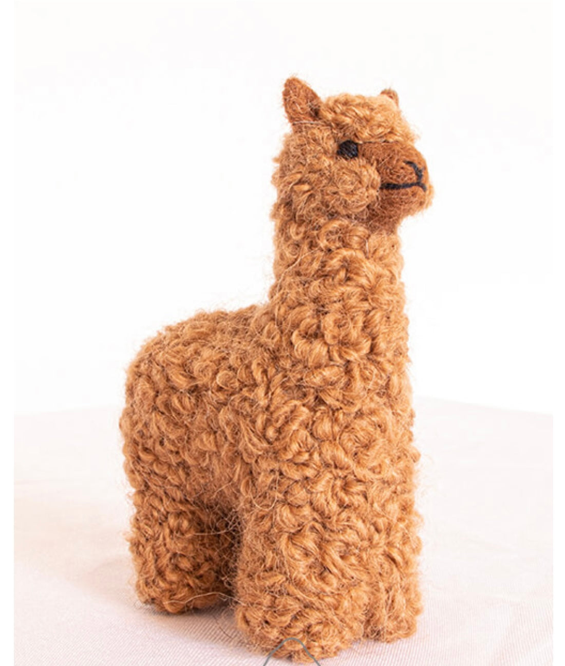 Needle Felted Baby Alpaca 5" image 1