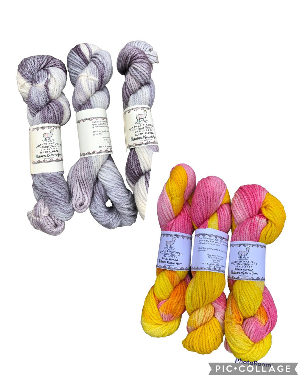 110 yards Chunky Alpaca/Merino Yarn.