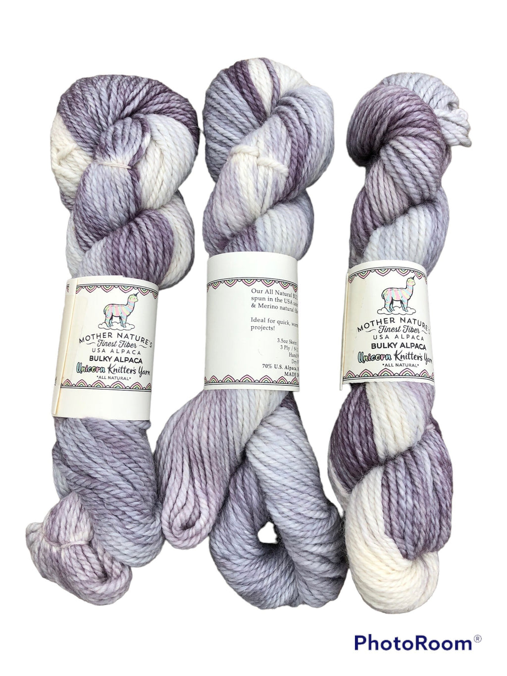110 yards Chunky Alpaca/Merino Yarn.