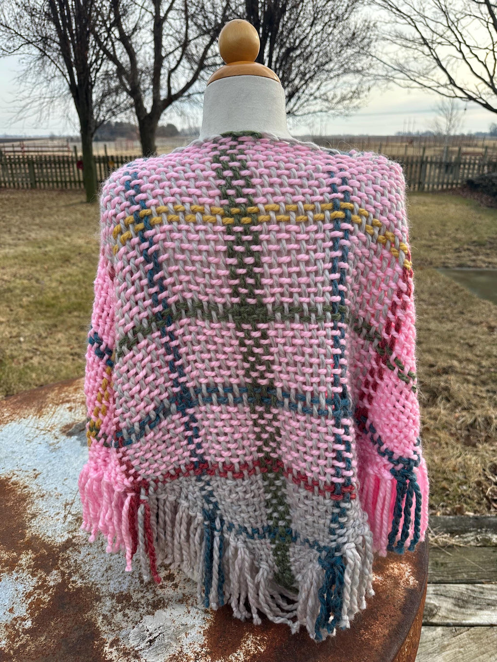 Hand Woven Alpaca Poncho. One Size Fits All.