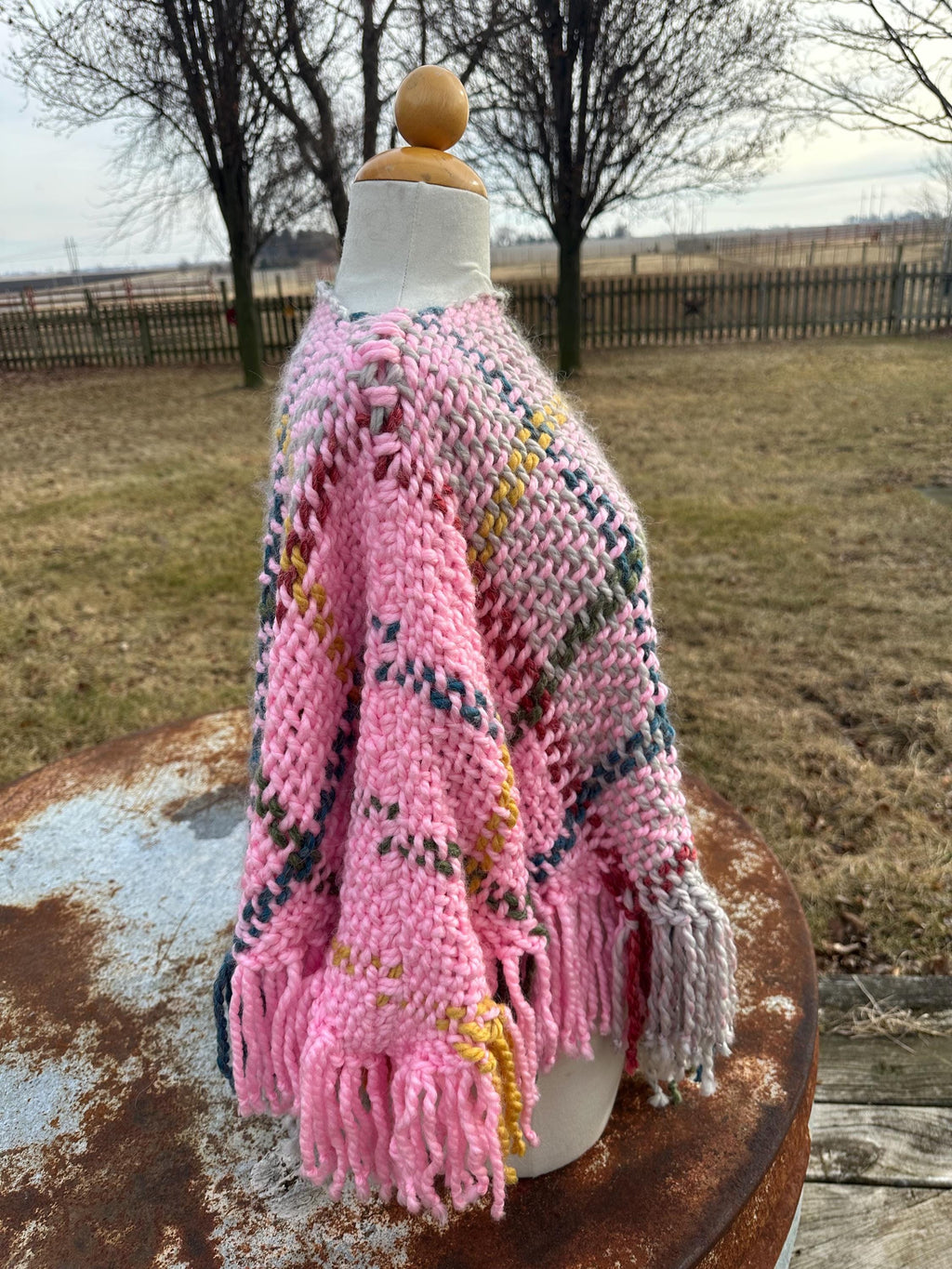 Hand Woven Alpaca Poncho. One Size Fits All.