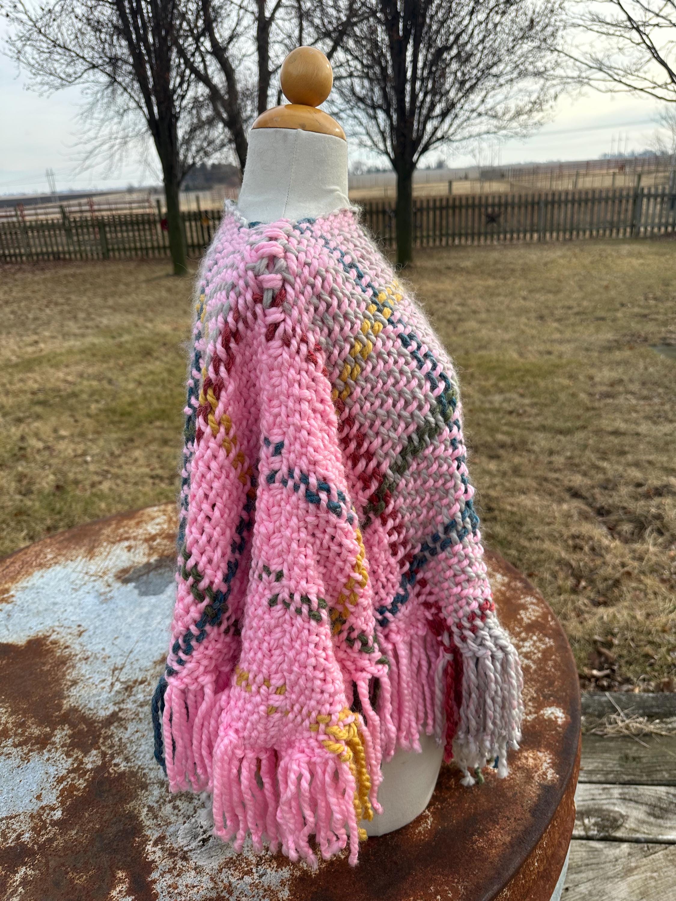 Hand Woven Alpaca Poncho. One Size Fits All.
